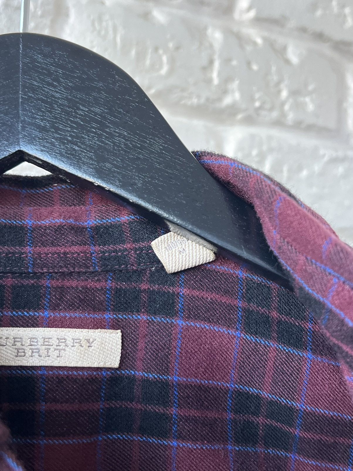 Burberry Burberry Brit Checked Wool Button Up Shirt Size US M / EU 48-50 / 2 - 5 Thumbnail