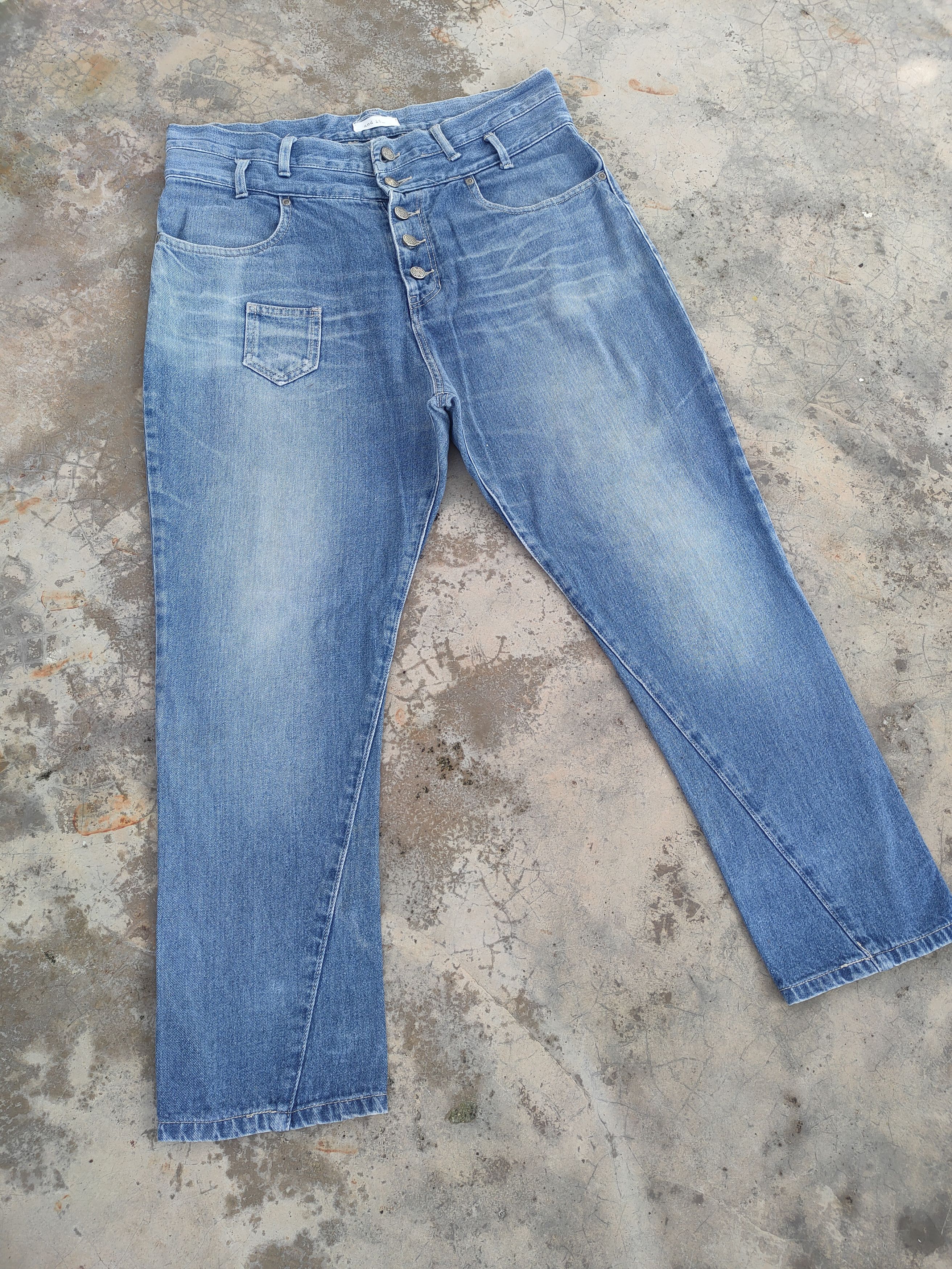 Japanese Brand × Jean × Seditionaries VINTAGE AND IT FLY BUTTON FADED JEANS DENIM PANTS Size US 36 / EU 52 - 2 Thumbnail