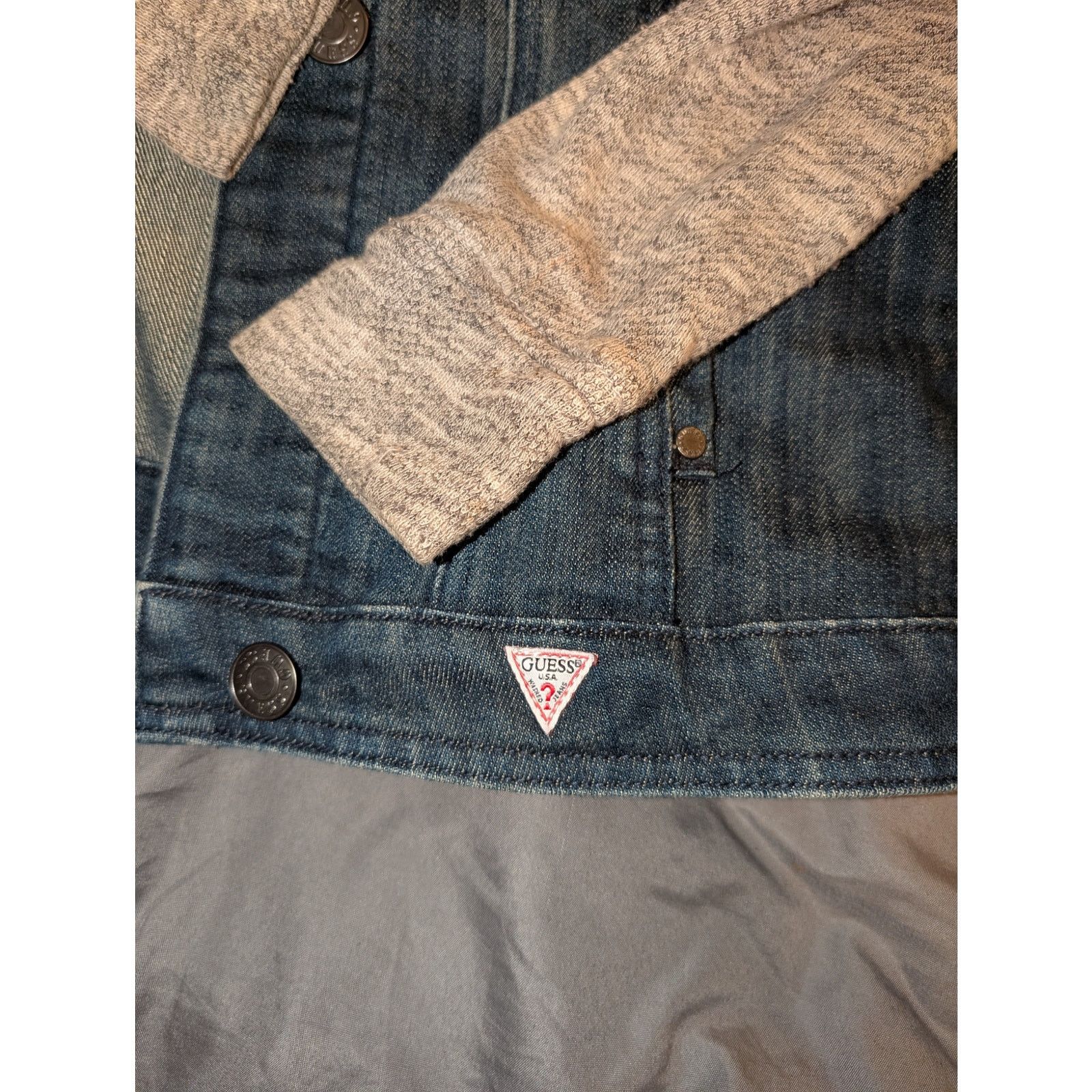 Guess Guess Jeans Denim Jacket Hoodie Sweater Hybrid Small Womens Size S / US 4 / IT 40 - 4 Thumbnail