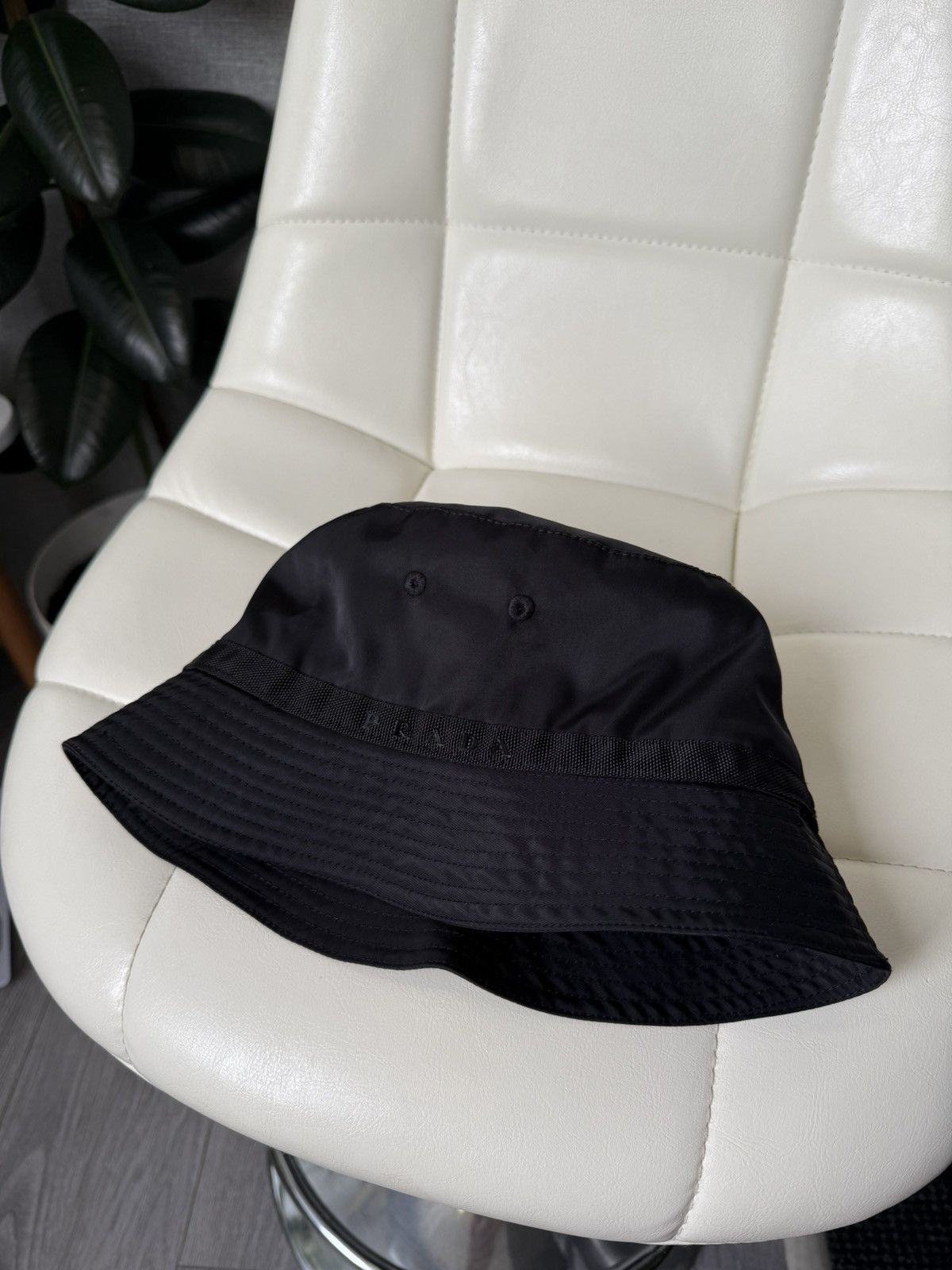 Prada Prada Nylon Bucket Hat Black Panama With Logo Made in Italy Size ONE SIZE - 2 Thumbnail