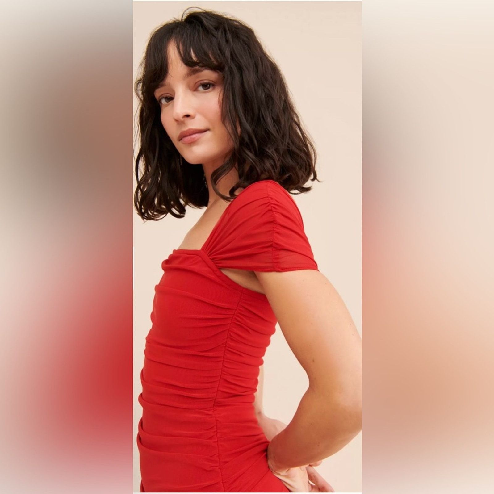 ELLIATT NWT Elliatt $285 Elegant Red Ruched Evening Dress Size S Size S / US 4 / IT 40 - 3 Thumbnail