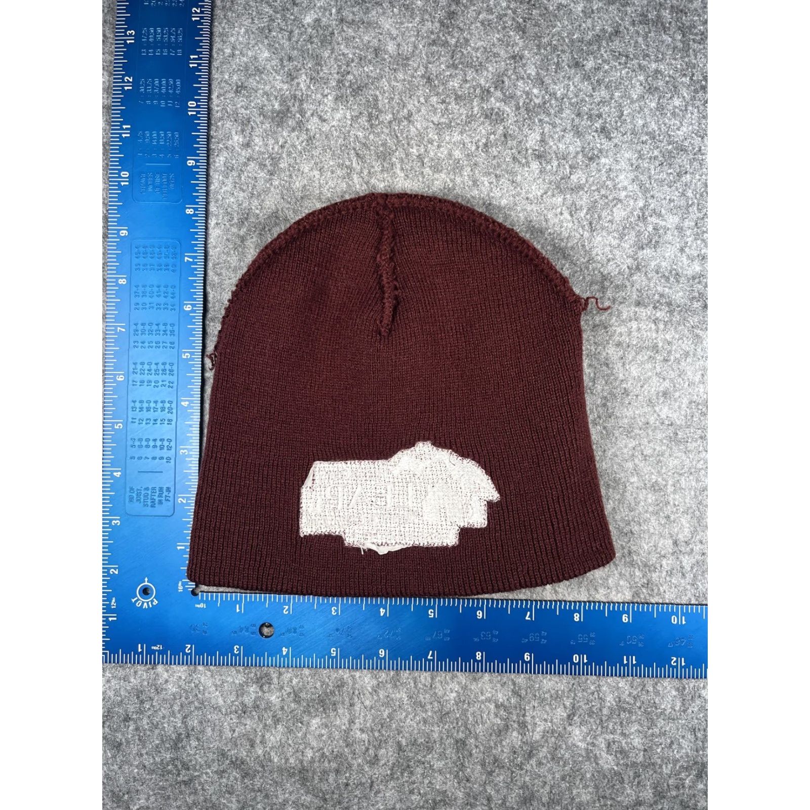 Vintage Pueblo County LEAP Hat Beanie Mens One Size Red Knit Logo Winter Outdoor Size ONE SIZE - 4 Thumbnail