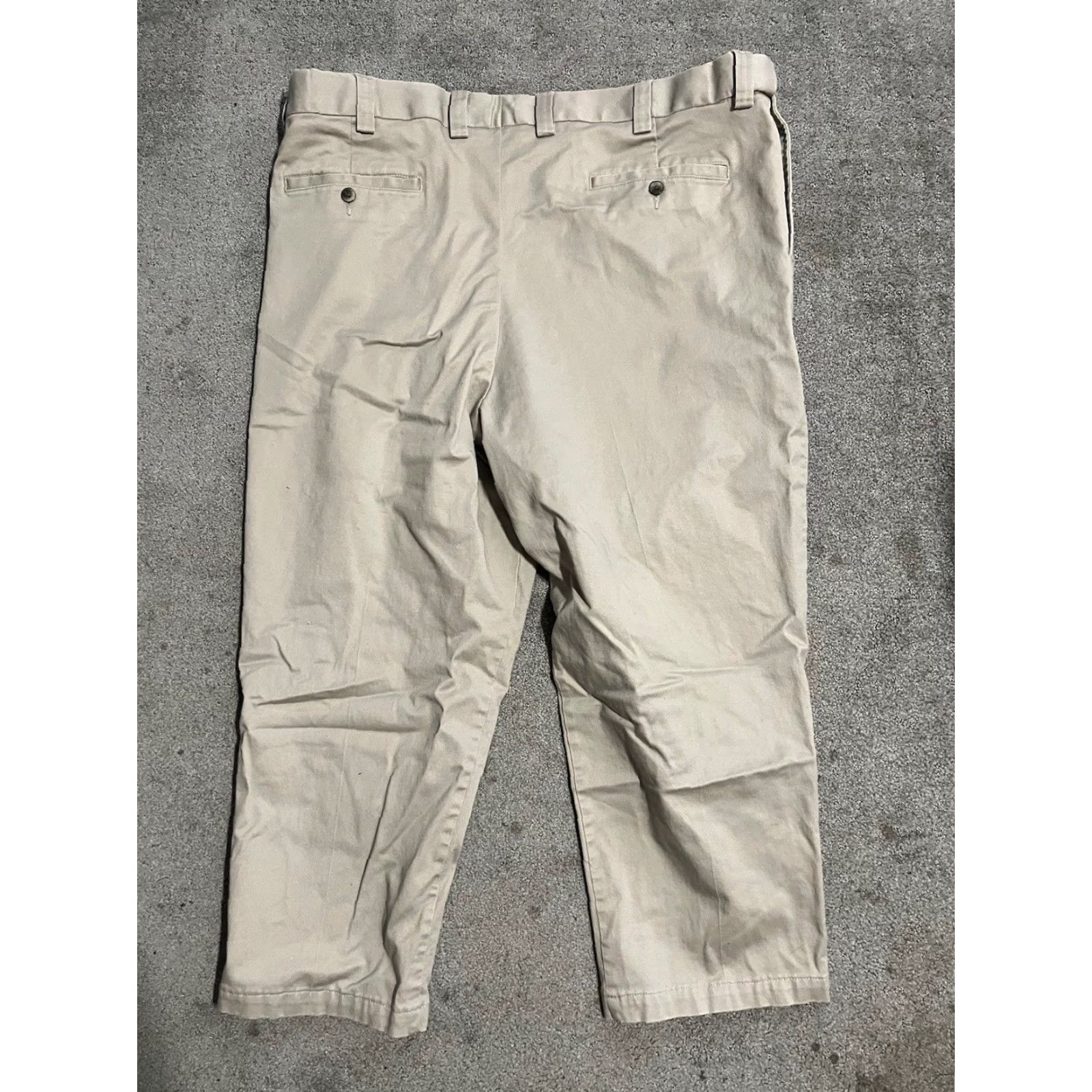 Vintage Oak Hill Khaki Pants Men's 44x30 Beige Pleated Cotton Relaxed Business Pants Relaxed Khakis 44 Beige Men Mens Size US 44 / EU 60 - 3 Thumbnail