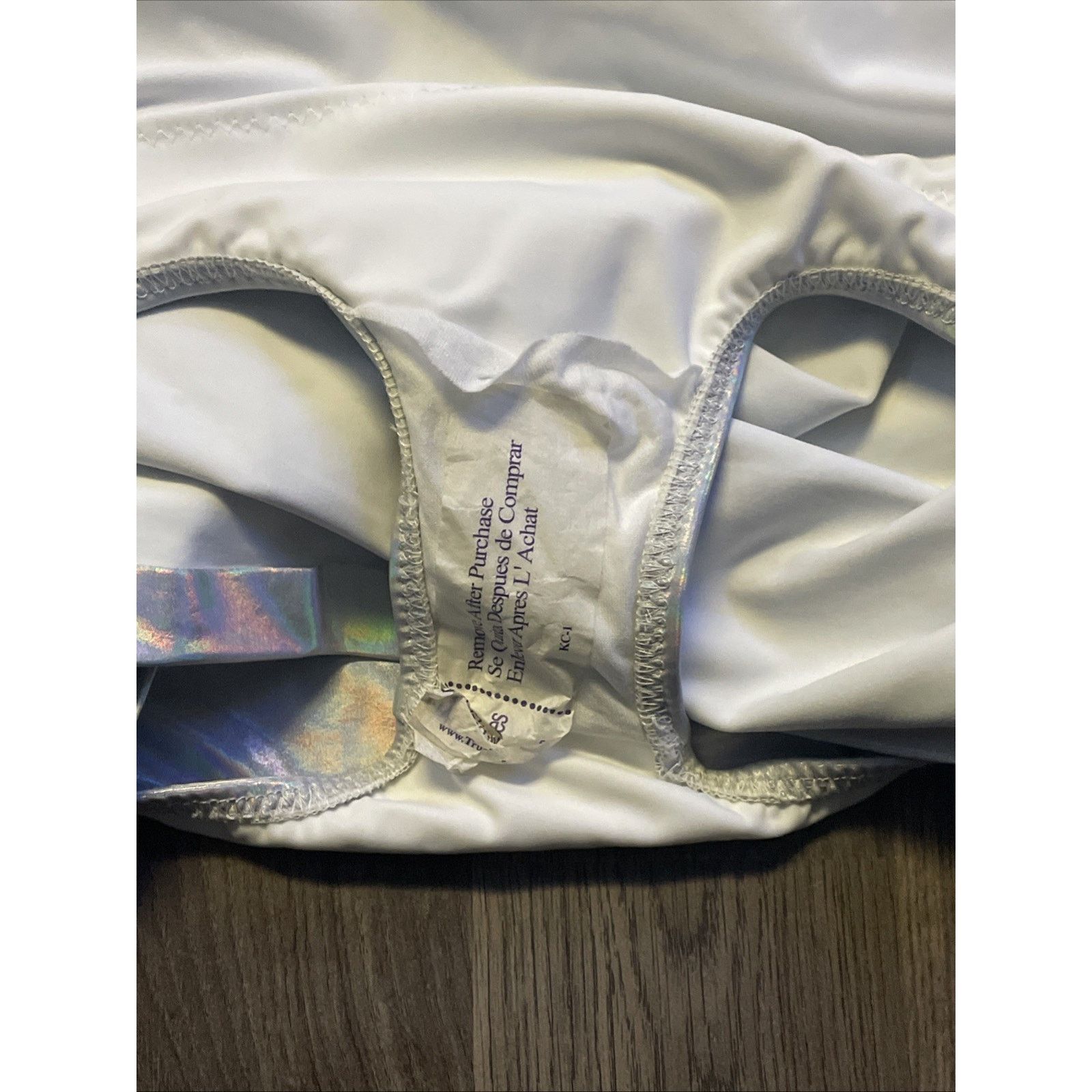 Norma Kamali Norma Kamali Bill Mio Swimsuit XS NWT Silver Iridescent Size ONE SIZE - 14 Thumbnail