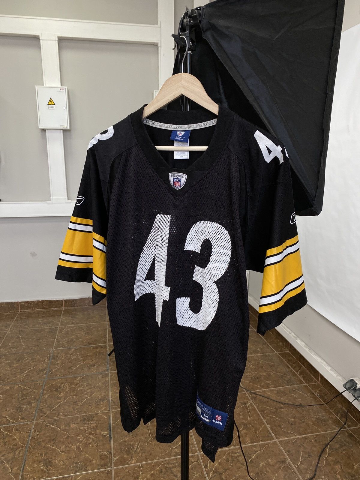 Reebok 🇺🇸 Vintage Y2K NFL Equipment Reebok Polamalu Football Jersey Size US M / EU 48-50 / 2 - 1 Thumbnail