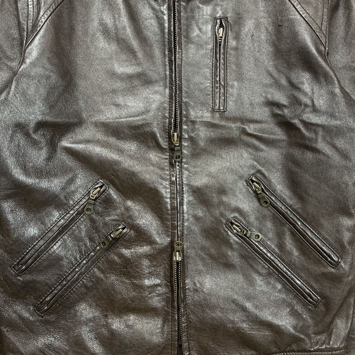 Isamu Katayama Backlash Slow Wear multi zipper bomber leather jacket Size US M / EU 48-50 / 2 - 5 Thumbnail