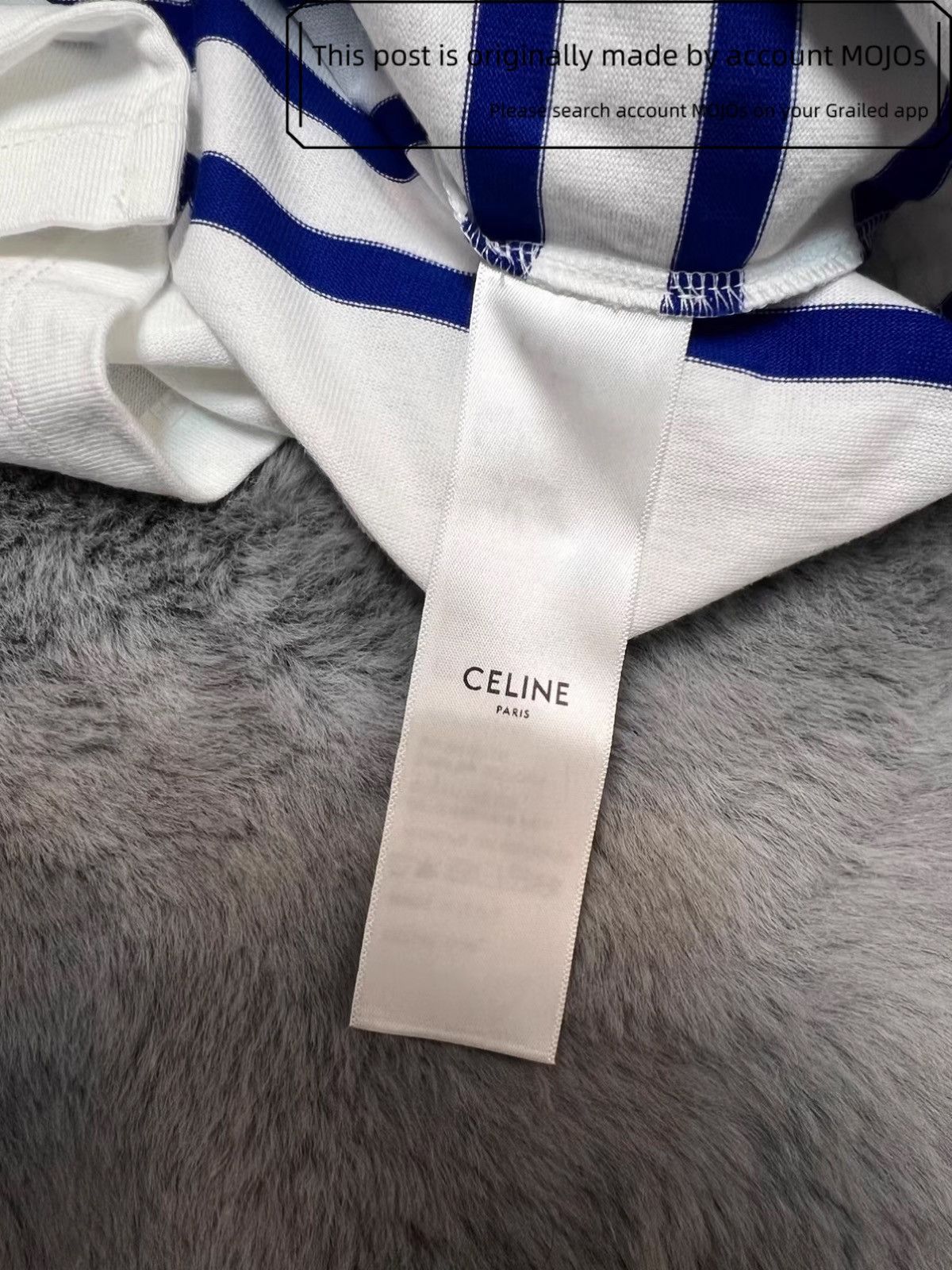 Celine Sz S Celine 21SS Blur Stripe White L/S Tee mojos132795 Size US S / EU 44-46 / 1 - 5 Thumbnail
