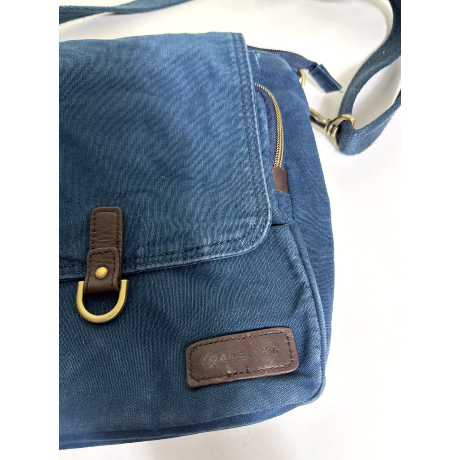 Vintage Travelon Anti-Theft Courier Tour Bag Navy Medium Women Crossbody Nylon Zip Bag Size ONE SIZE - 4 Thumbnail