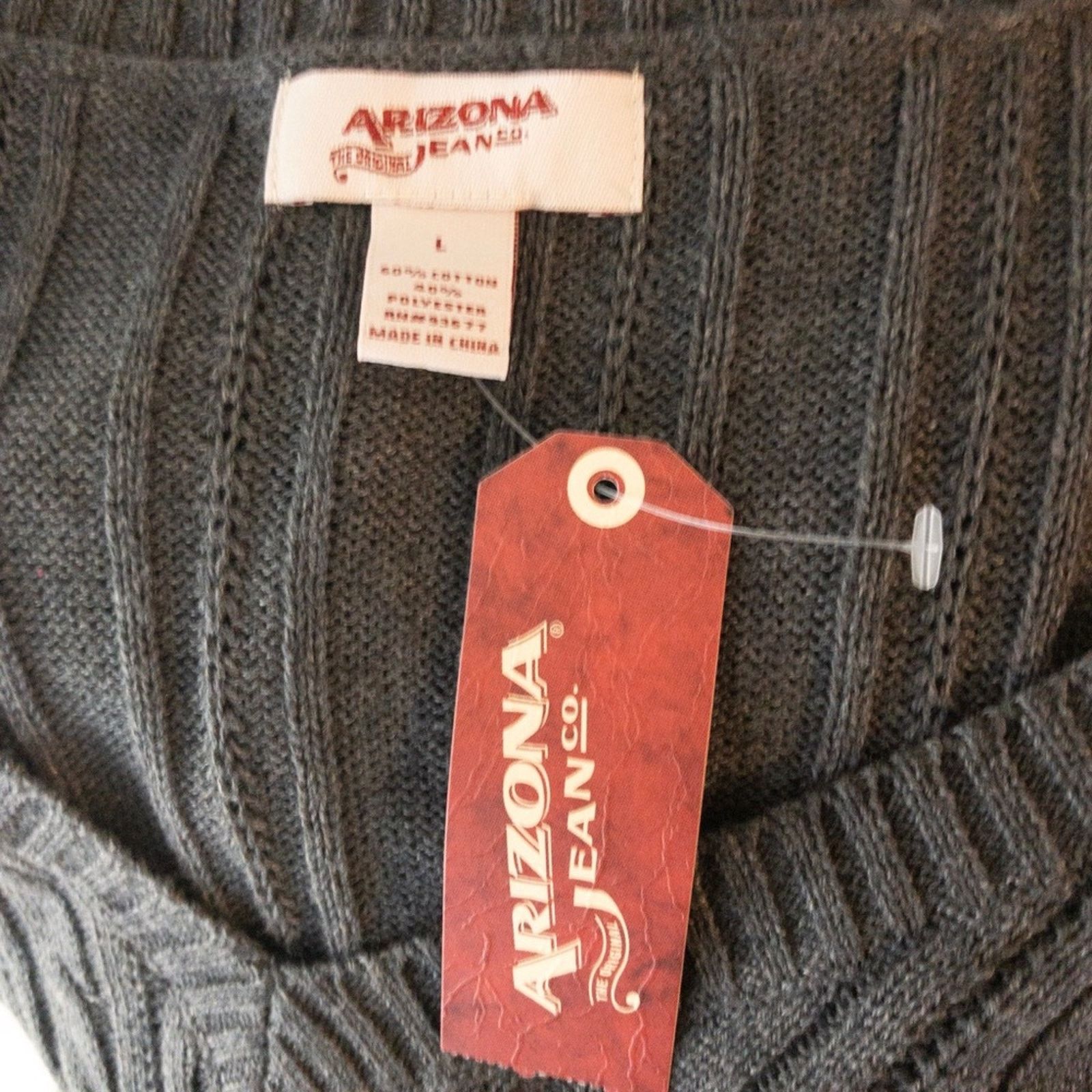 Other NWT Arizona Jean Charcoal Gray Cable Knit Sweater Size L / US 10 / IT 46 - 8 Thumbnail