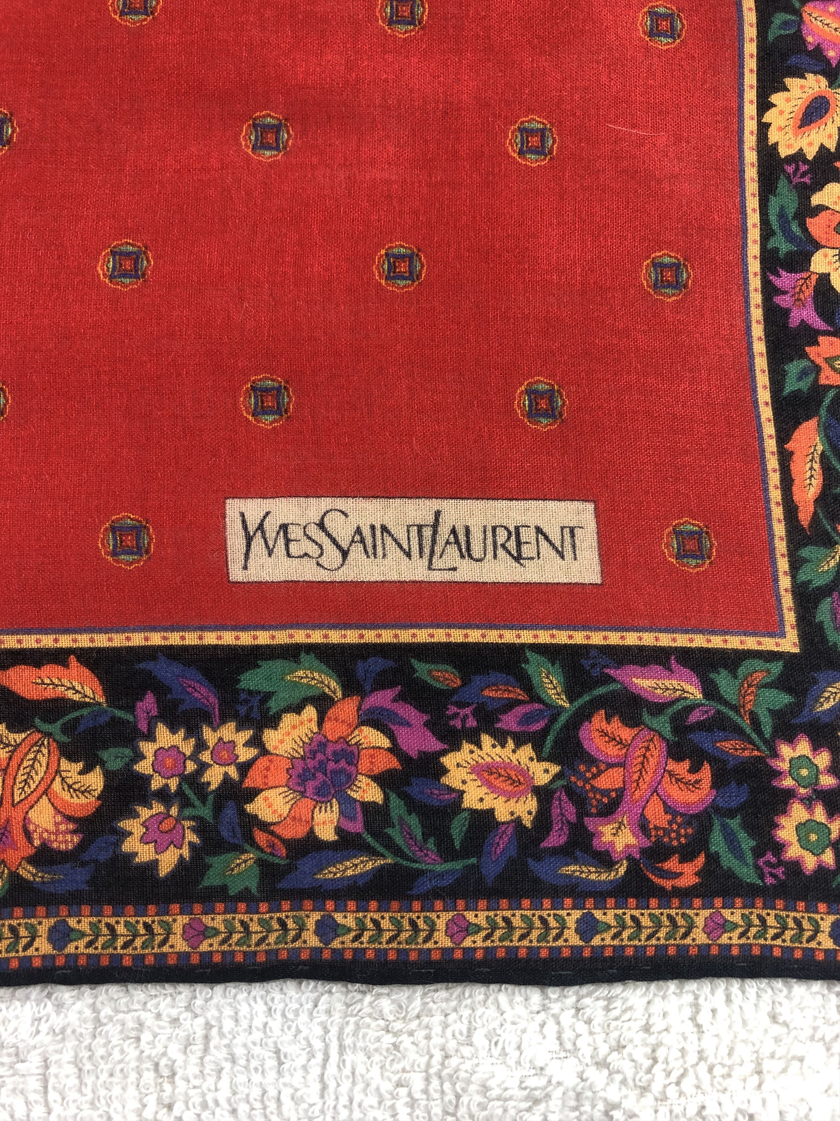 Yves Saint Laurent Yves Saint Laurent Handkerchief / Bandana / Neckerchief Size ONE SIZE - 5 Thumbnail