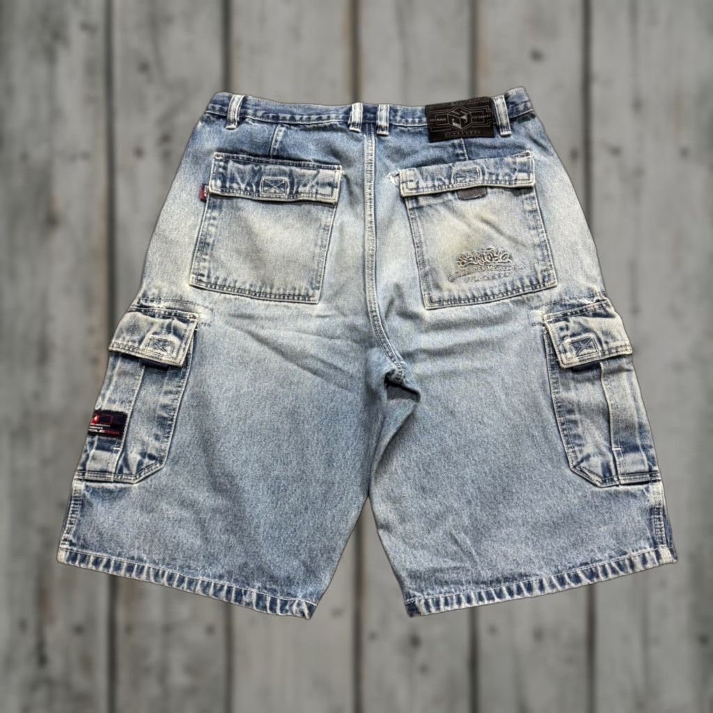 Southpole VINTAGE Southpole Baggy Jeans Short Y2K 36 Light Blue Washed Jorts Grunge Mens Size US 36 / EU 52 - 1 Thumbnail