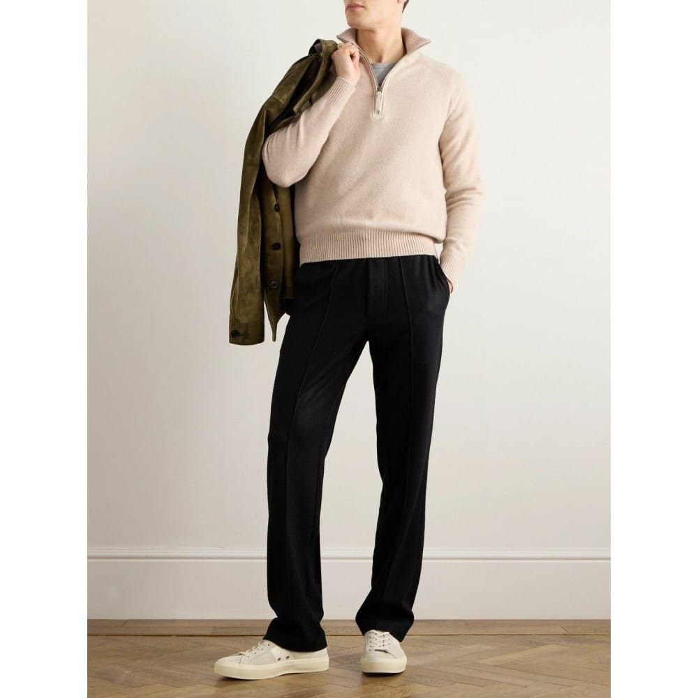 Tom Ford o1loc1c1225 KFL004 Wool & Cashmere Sweater in Beige Size US S / EU 44-46 / 1 - 3 Thumbnail