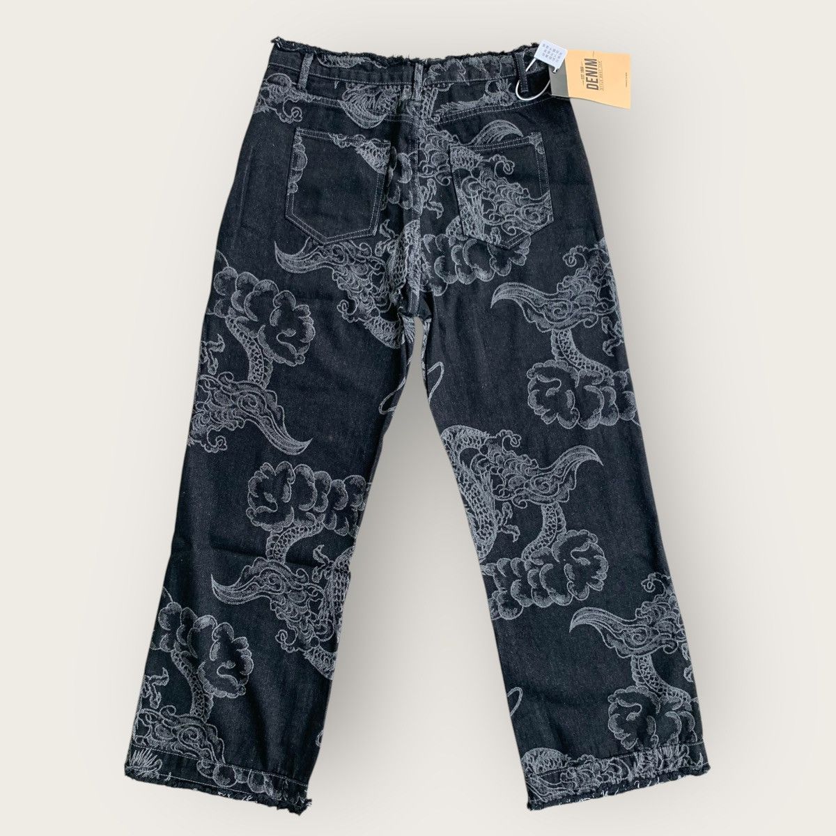 Japanese Brand Flare Jeans Dragon Full Print Size US 30 / EU 46 - 9 Thumbnail