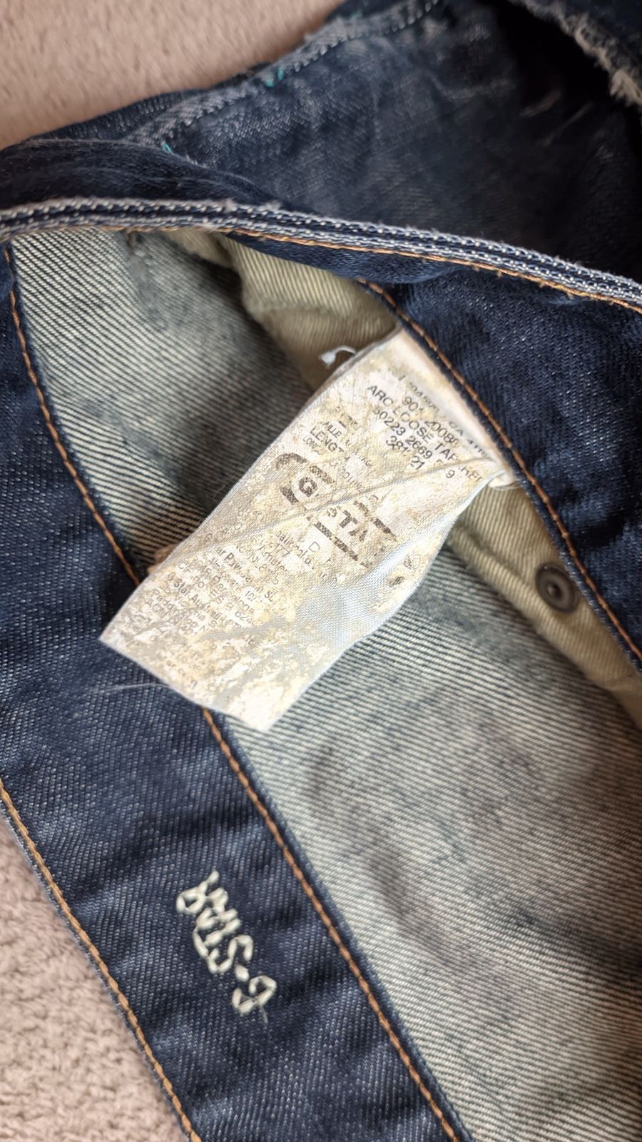 If Six Was Nine G-Star Vintage Y2K Arc Loose Tapered Biker Jeans Size US 34 / EU 50 - 5 Thumbnail