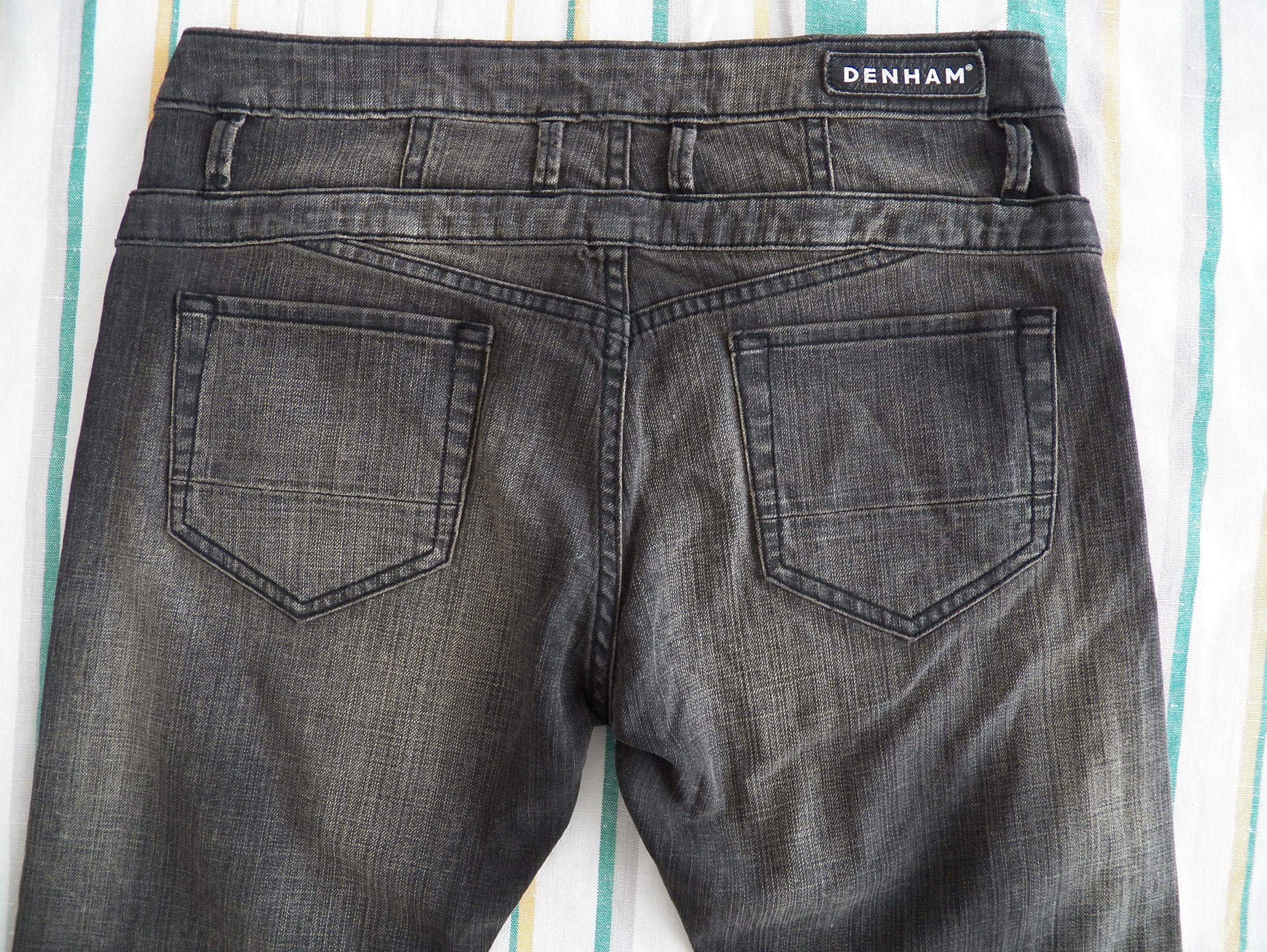 DENHAM Denham Jasmine Slim Jeans W27 L34 Distressed Black Teflon Size 27" / US 4 / IT 40 - 4 Thumbnail