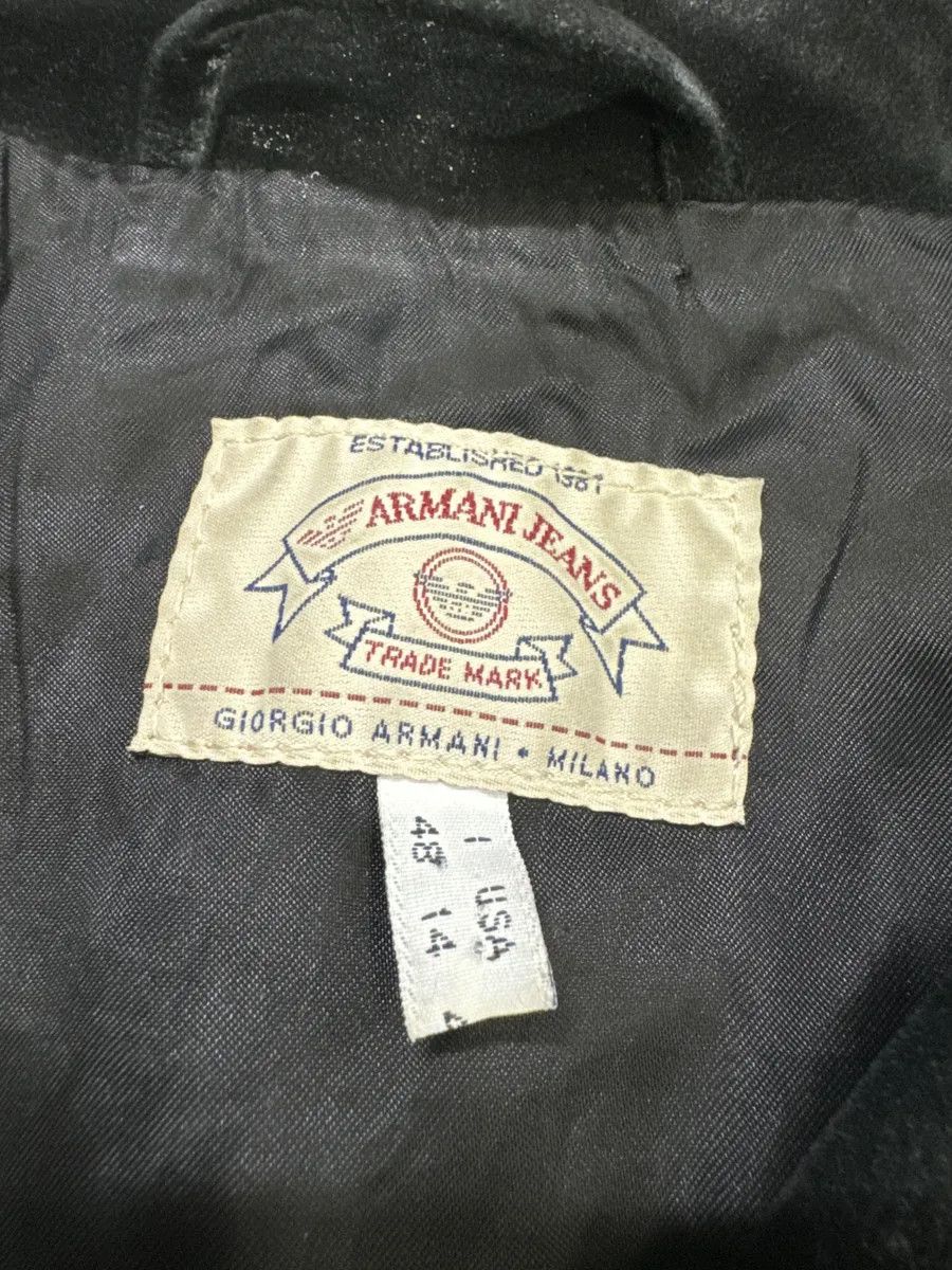 1990s Armani Black Suede Leather Premium Vest