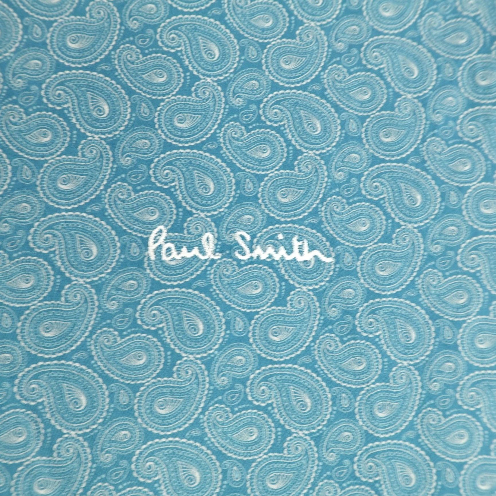Paul Smith Paul Smith Shirt Mens XL Blue Teal Paisley Short Sleeve Button Up Size US XL / EU 56 / 4 - 3 Thumbnail