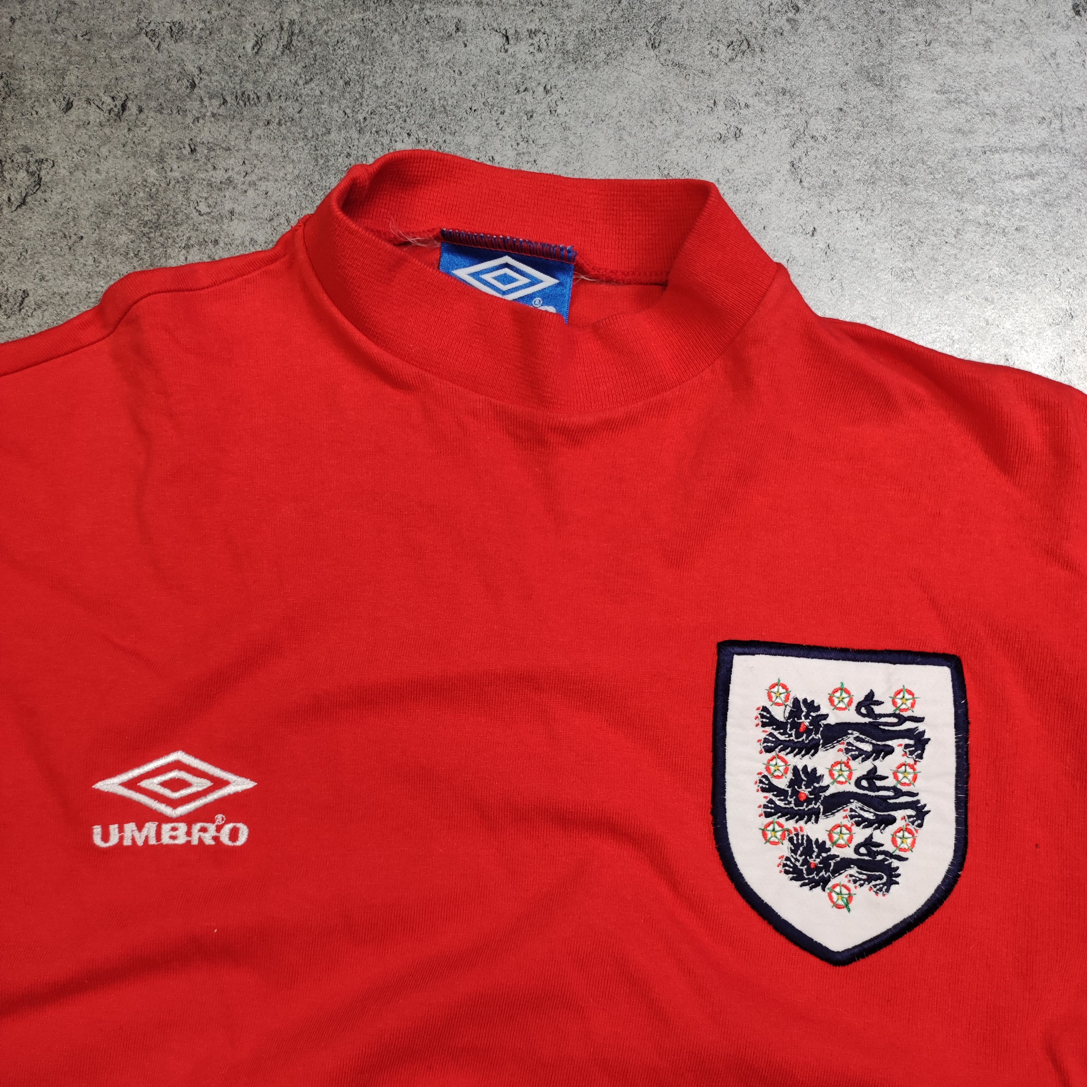 Umbro × Vintage RARE 90s England x Umbro Home Football Longsleeve Jersey Size US L / EU 52-54 / 3 - 4 Thumbnail