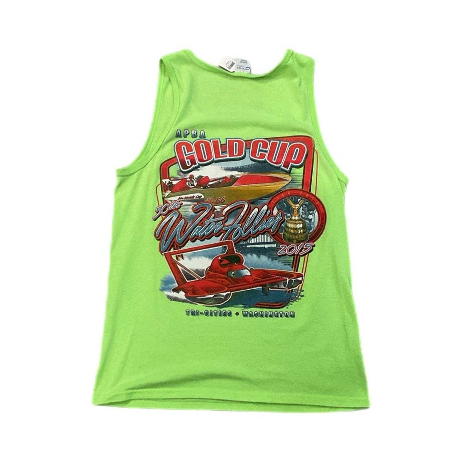 Vintage Gold Cup 2105 Neon Tank Tri-cities Washington Size US M / EU 48-50 / 2 - 2 Thumbnail