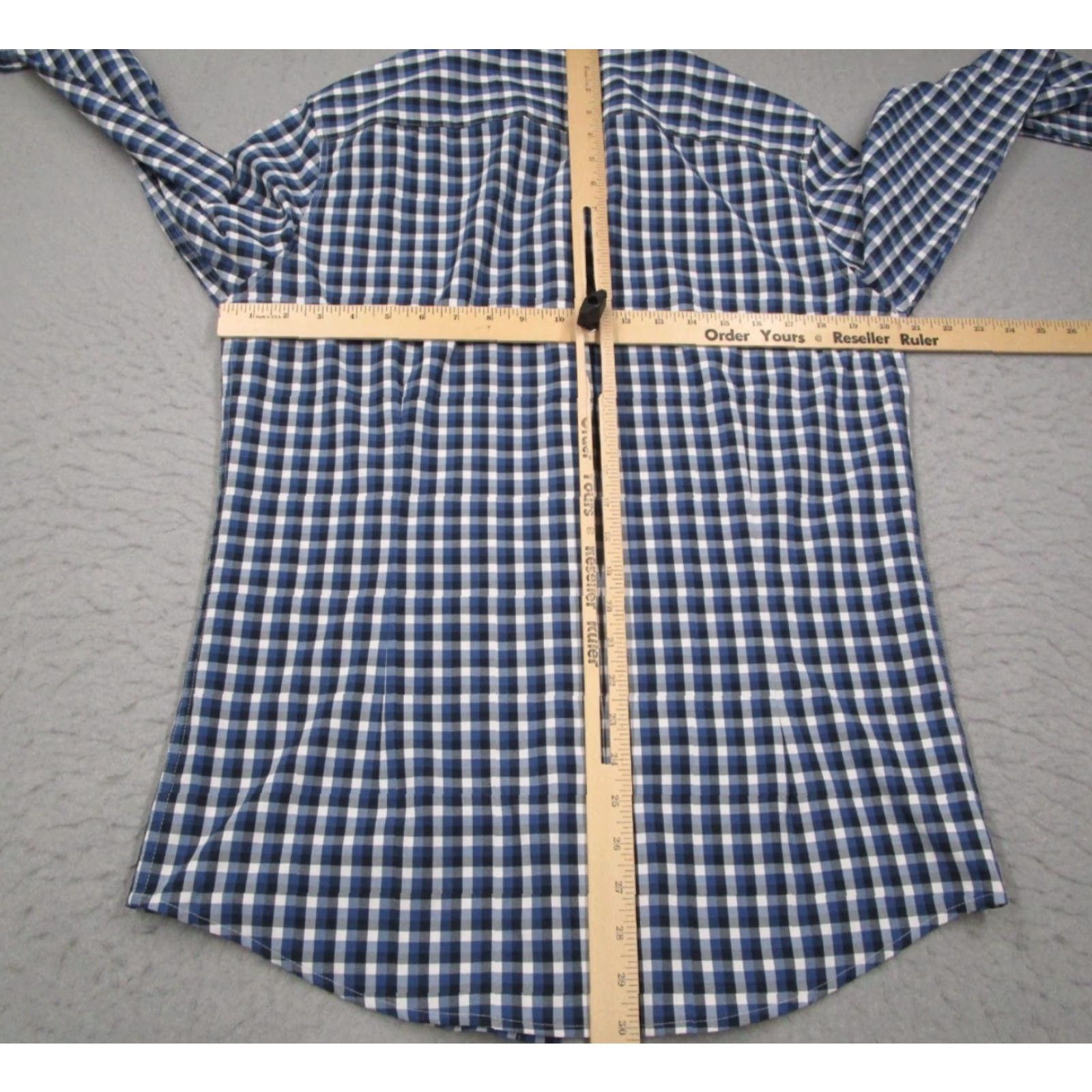 Mizzen+Main Mizzen+Main Leeward Shirt Mens Medium Trim Fit Blue Plaid Performance Stretch Shirt Size US M / EU 48-50 / 2 - 5 Thumbnail