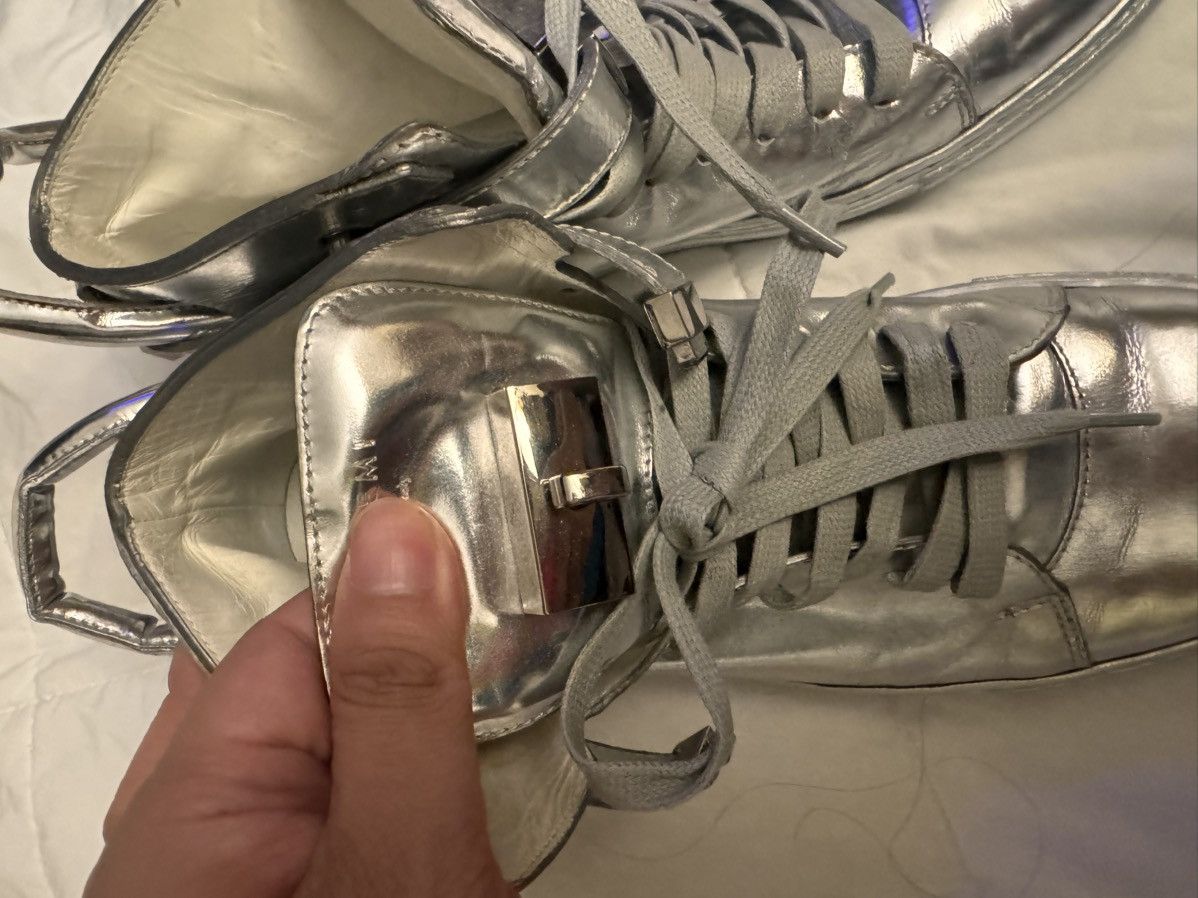 Buscemi BUSCEMI Silver metallic Lock High-Top Sneakers Size 9 US Size US 9 / EU 42 - 5 Thumbnail