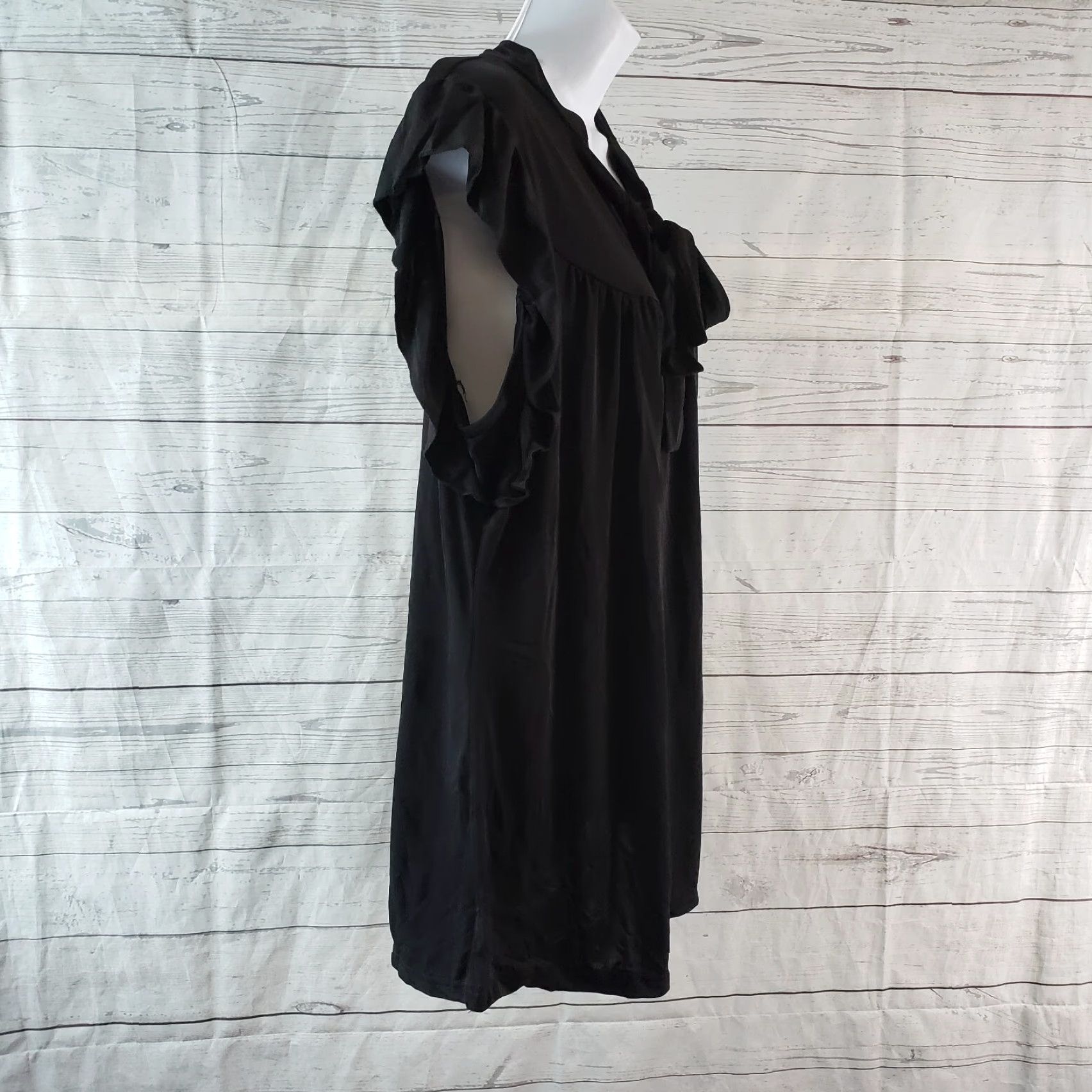Vintage Lily by Firmiana Womens Top L Solid Black Neck Tie Shirt Blouse XS? No, L size? (Remove confusion) Size L / US 10 / IT 46 - 3 Thumbnail