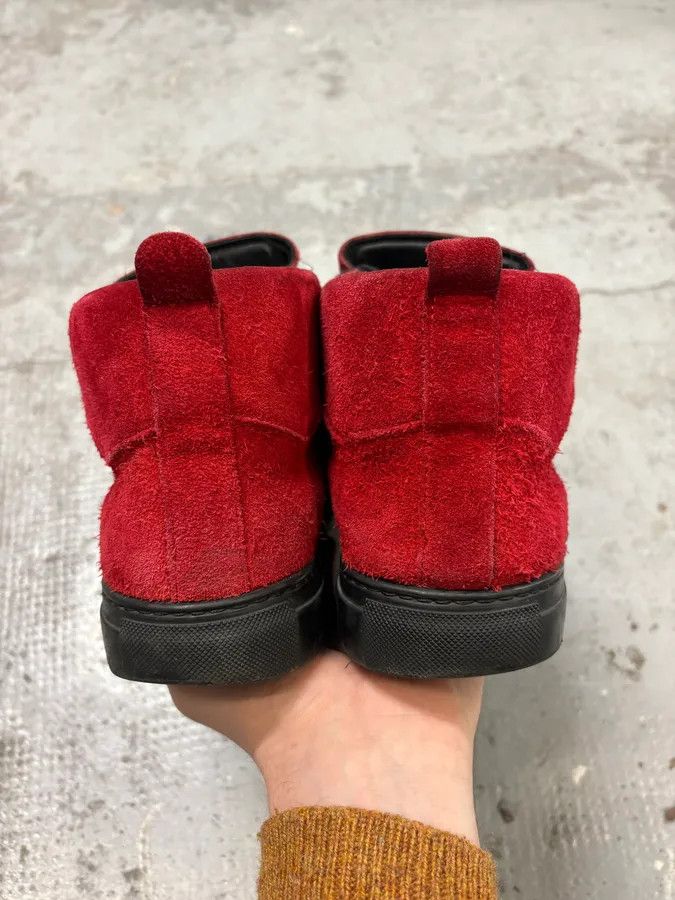 Balenciaga Balenciaga Arena Black & Red Suede Leather High Sneakers Size US 9.5 / EU 42-43 - 6 Thumbnail