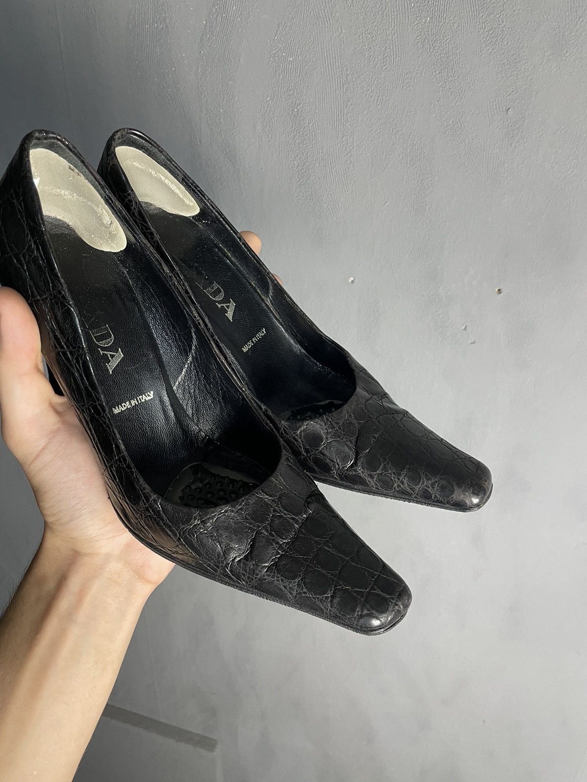 Prada Prada leather heels shoes size 36.5 Size US 6.5 / IT 36.5 - 2 Thumbnail