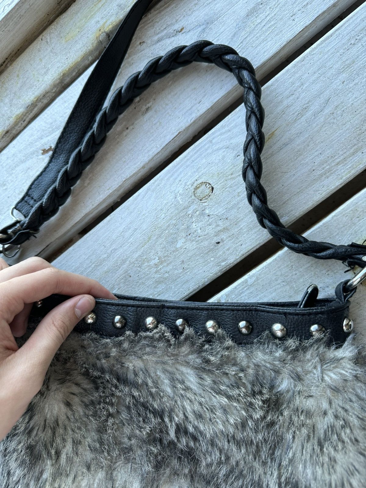 Other 🚨Y2K AVANT-GARDE 🚨mesh silver Japan style hand bag Y2K 90s Size ONE SIZE - 4 Thumbnail