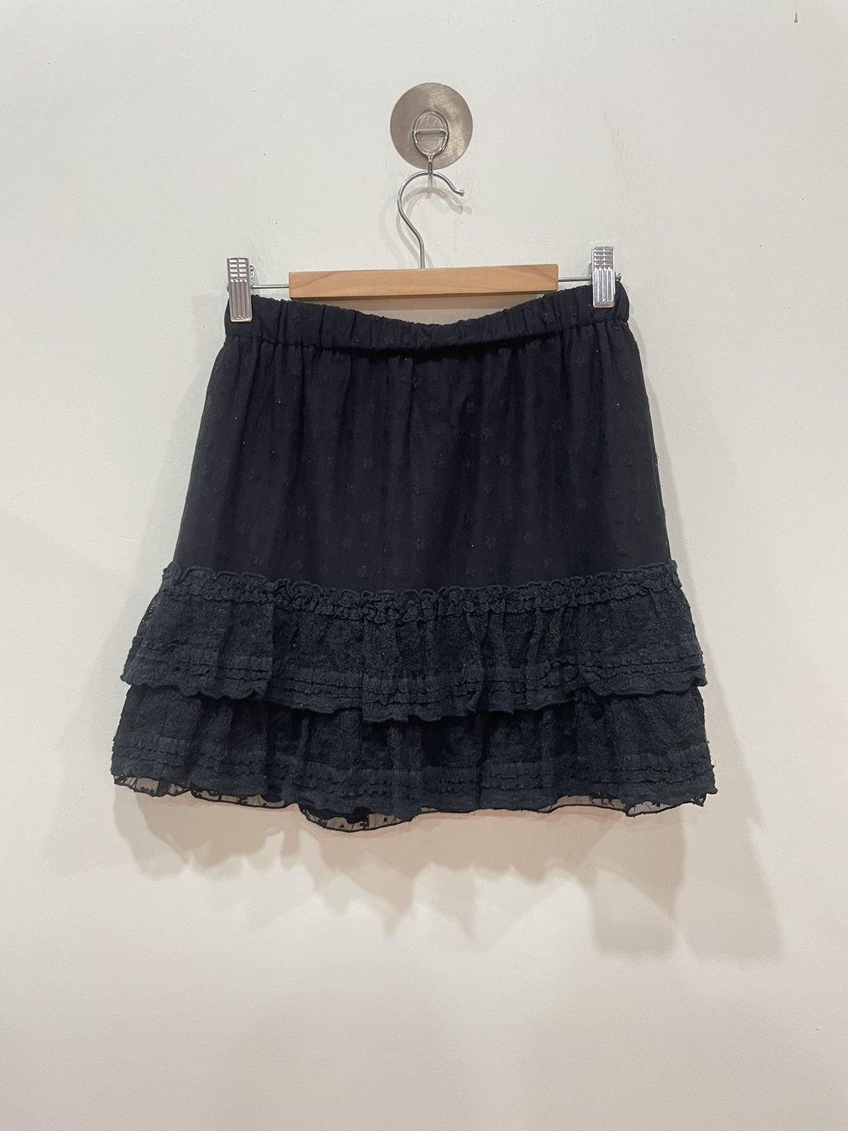 Anna Sui × Designer × Vintage Ruffle Mini Skirt Dolly Girl by Anna Sui Size 26" / US 2 / IT 38 - 2 Thumbnail