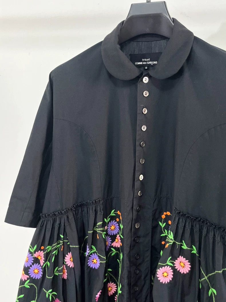 Comme des Garcons Comme Des Garcons Embroidered Floral Dress Size S / US 4 / IT 40 - 4 Thumbnail