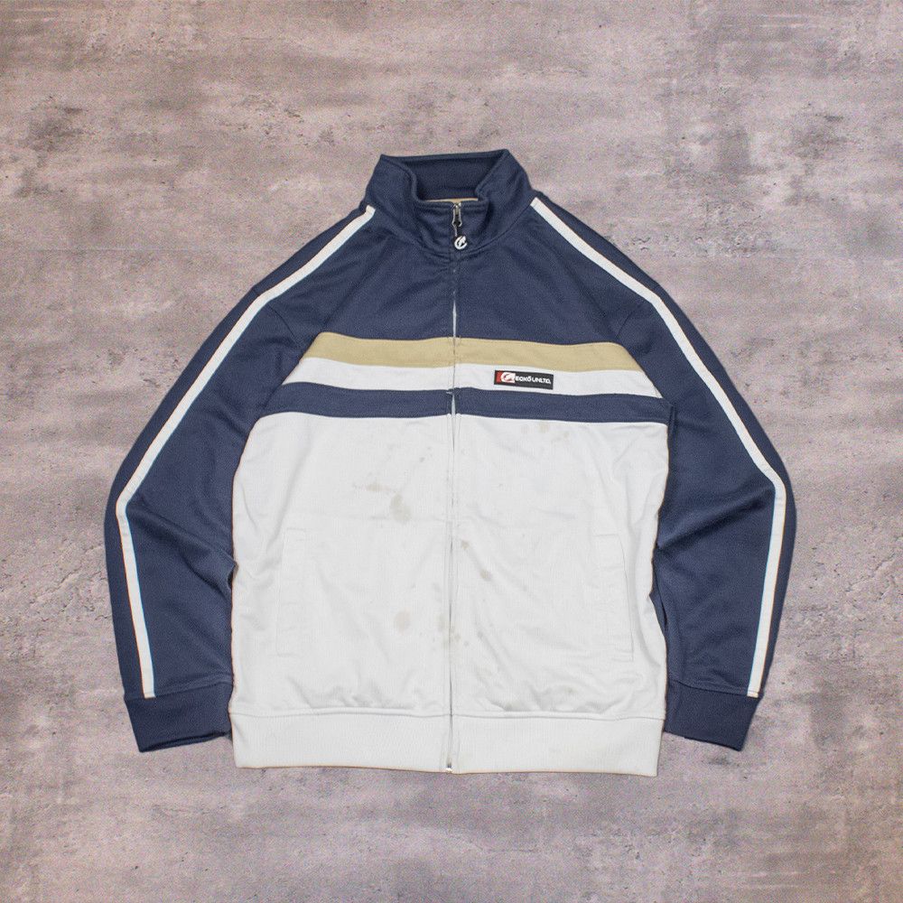 Ecko Unltd. Y2K 2000's 00's Ecko Unlimited Tri Color Baggy Track Sweater Size US M / EU 48-50 / 2 - 1 Thumbnail