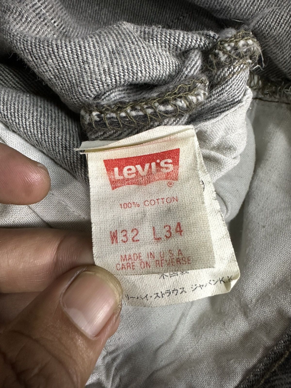 Levi's 90s Levis 501 Usa Grey Bleach Effect W30 D760 Size US 30 / EU 46 - 16 Thumbnail