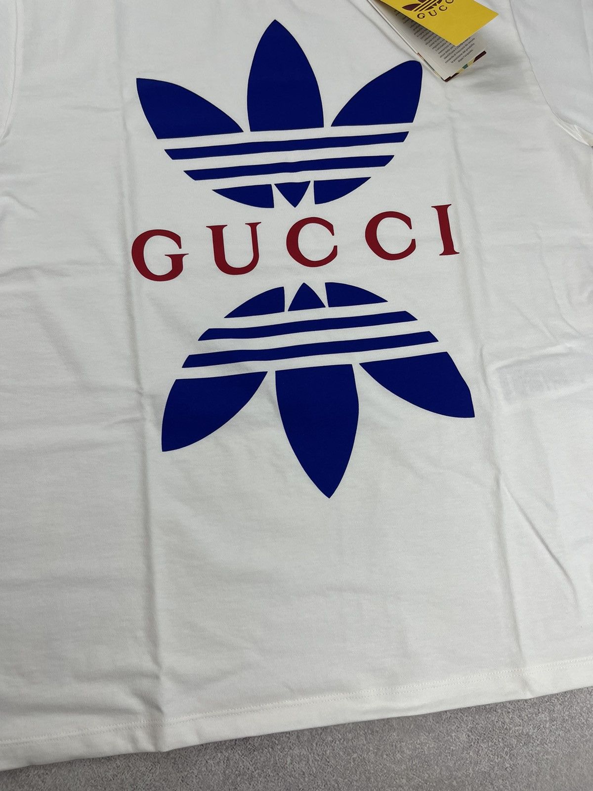 Adidas × Gucci Adidas x Gucci Cotton Jersey T-Shirt White Size S Size US S / EU 44-46 / 1 - 3 Thumbnail