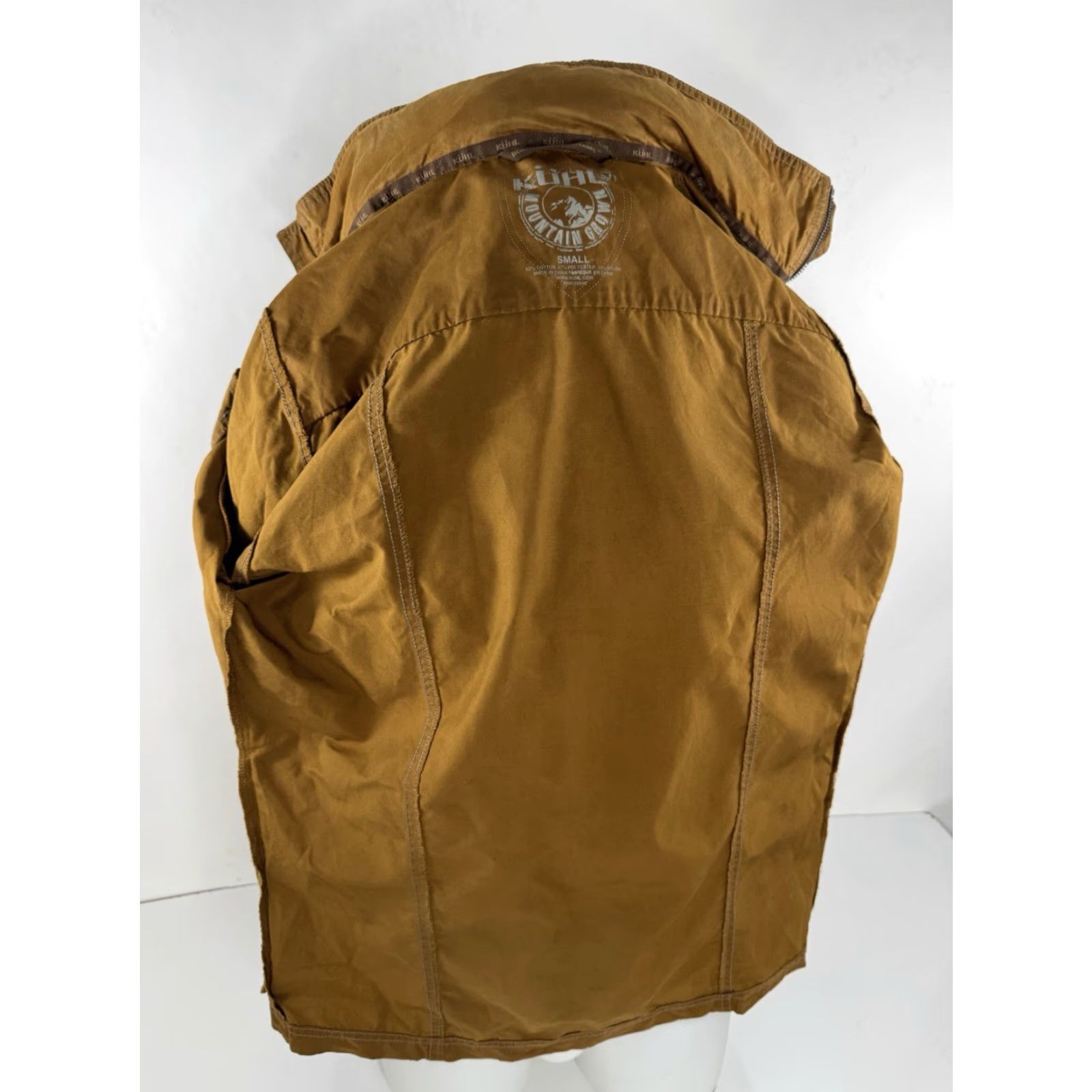 Vintage KUHL Hooded Mens S Field Jacket - Brown - Hiking Waxed Cotton Blend - Outdoor B2 EXCELLENT Size US S / EU 44-46 / 1 - 6 Thumbnail