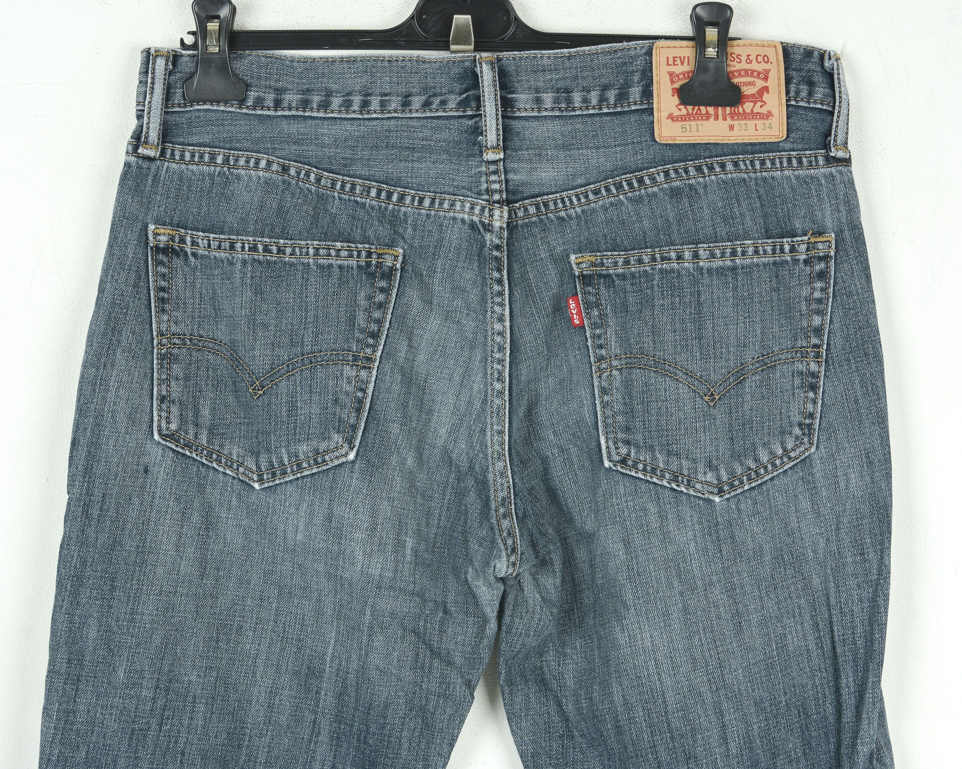 Levi's 511 Men W33 L34 Slim Fit Straight Jeans Denim Pants Trousers Size US 33 - 5 Thumbnail