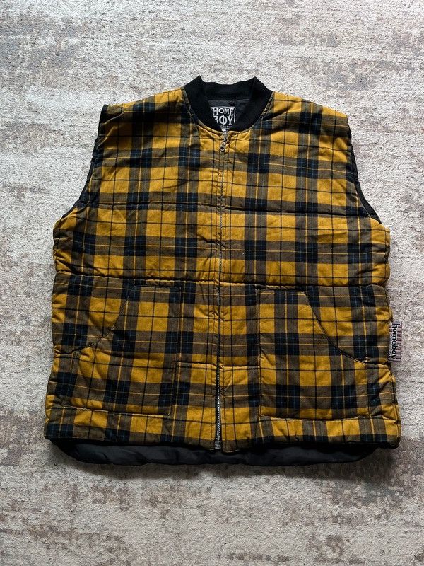 HOMME BOY CO. Home Boy Sz XXL Vest Plaid Baggy Rare Skateboarding Y2K Size US XXL / EU 58 / 5 - 1 Thumbnail