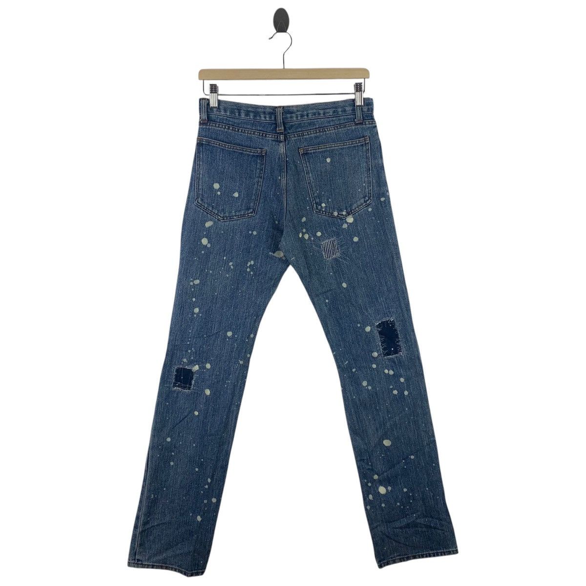 Japanese Brand JTU japanesebrand painter patcher blue jeans Size 29" - 4 Thumbnail