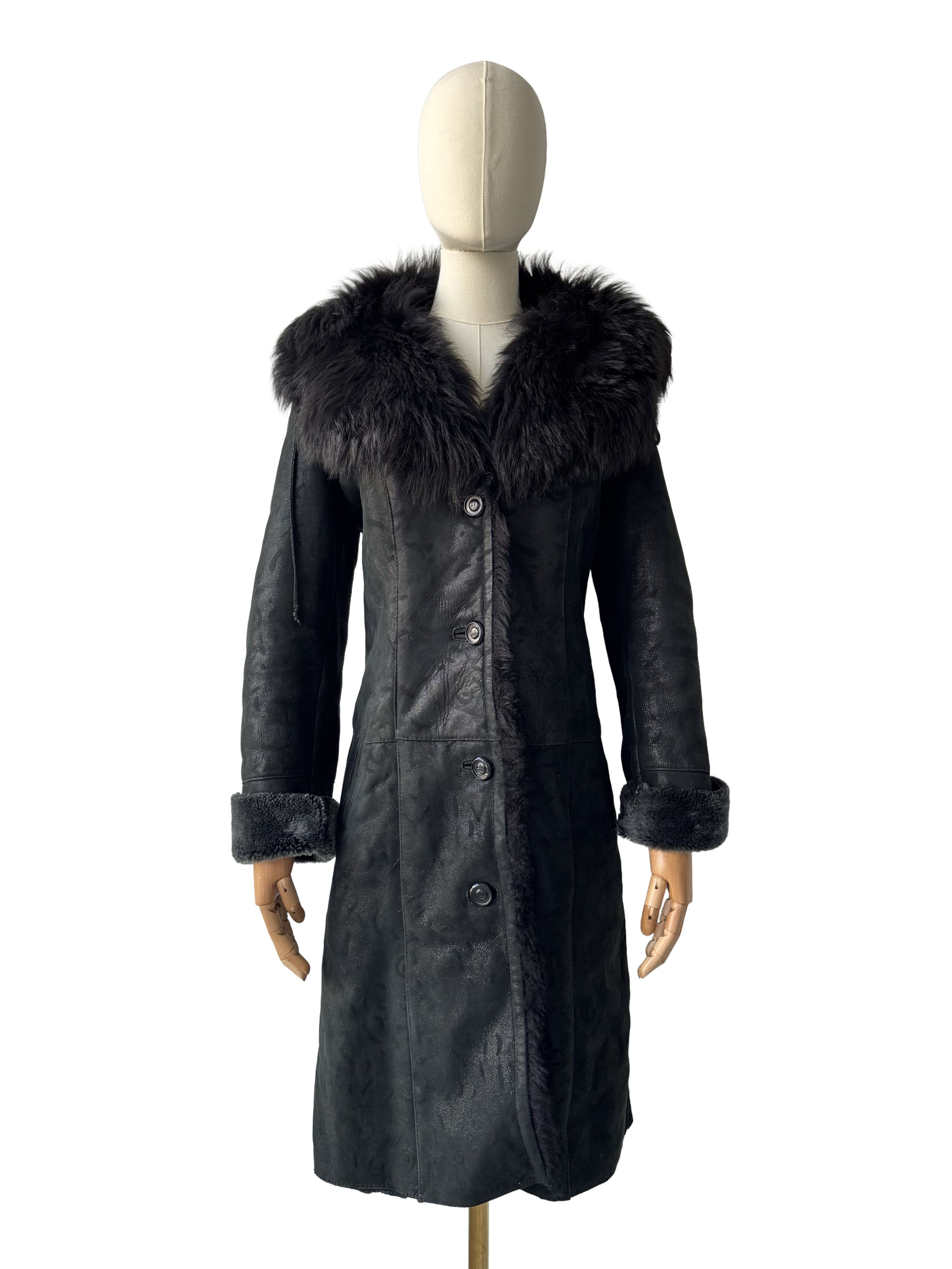 Vintage Vintage Real Sheepskin Hooded Coat Size S / US 4 / IT 40 - 2 Thumbnail