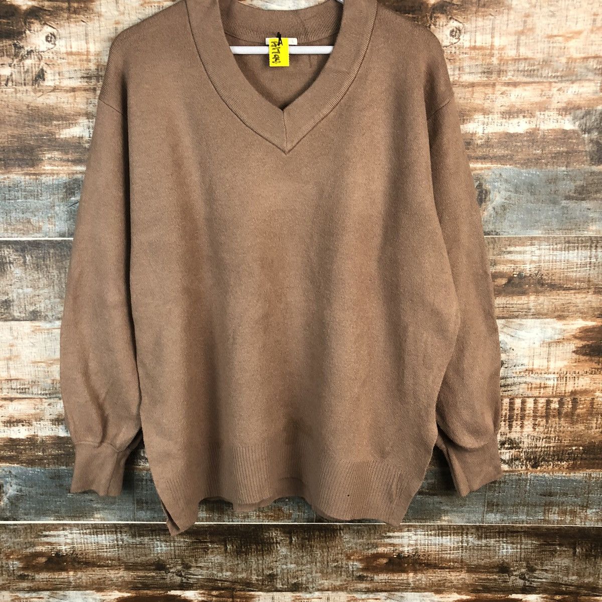 GU × Homespun Knitwear GU Brown vintage Knitwear #A1794 Size US L / EU 52-54 / 3 - 3 Thumbnail