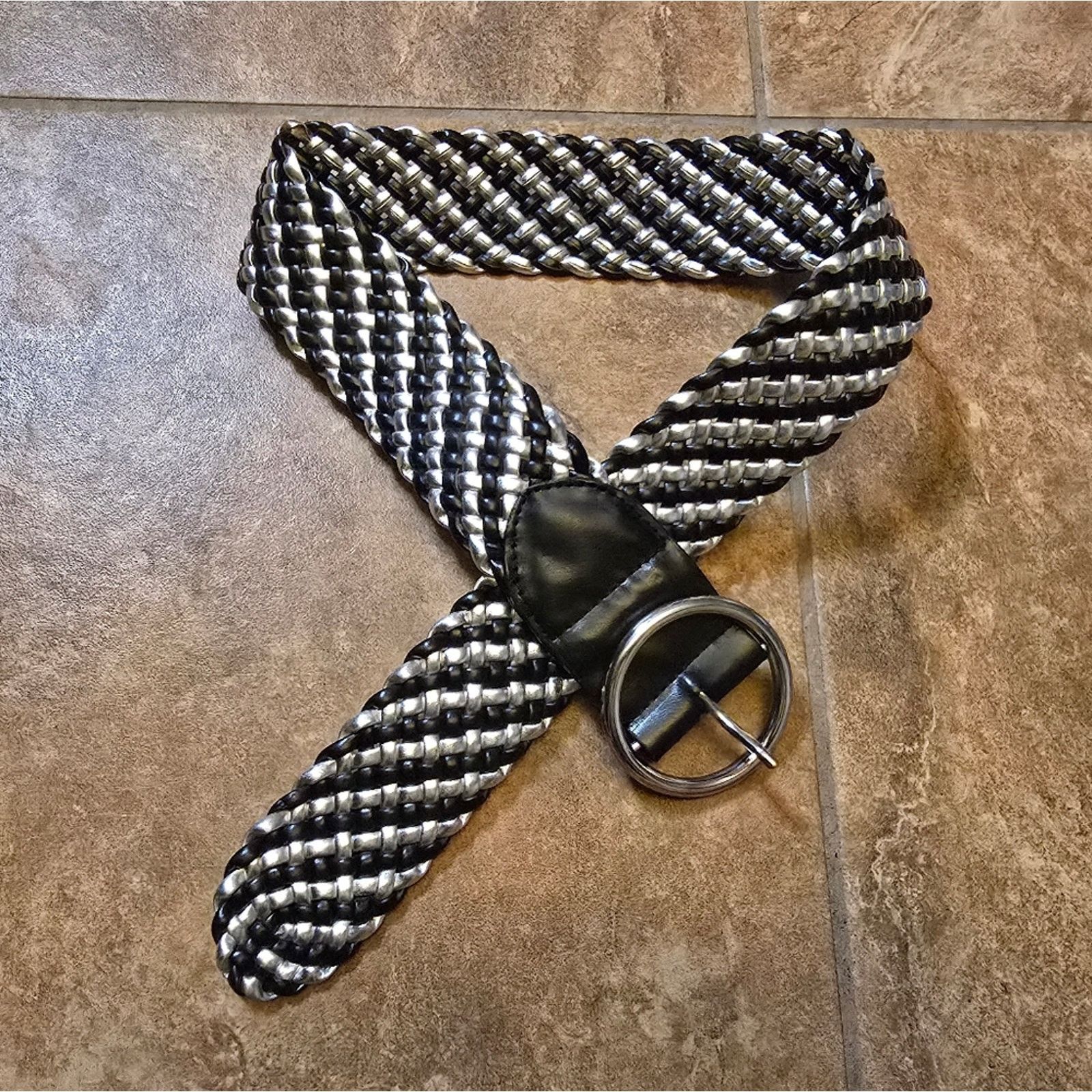 Other Black Metallic Braided | KENNETH COLE | 33 Belt Size ONE SIZE - 1 Thumbnail