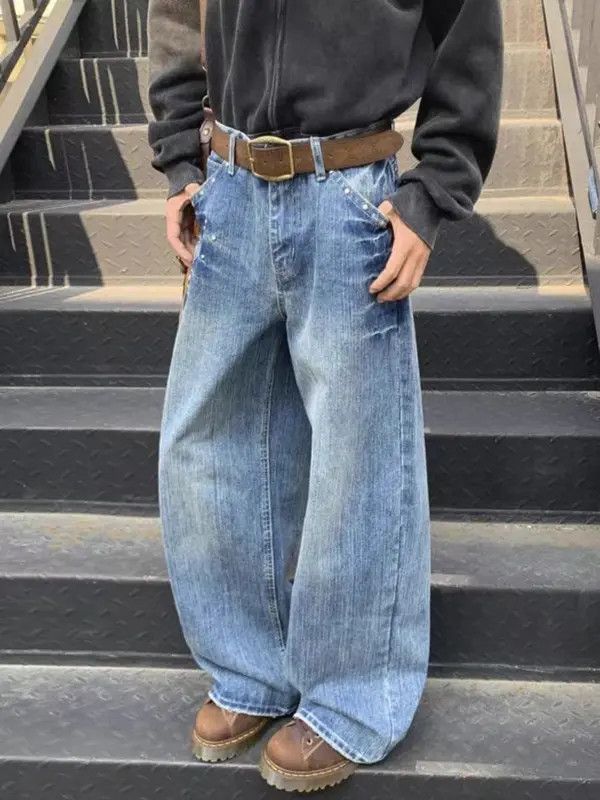 VIBE Vintage wash studded street y2k baggy jeans Size US 32 / EU 48 - 6 Thumbnail