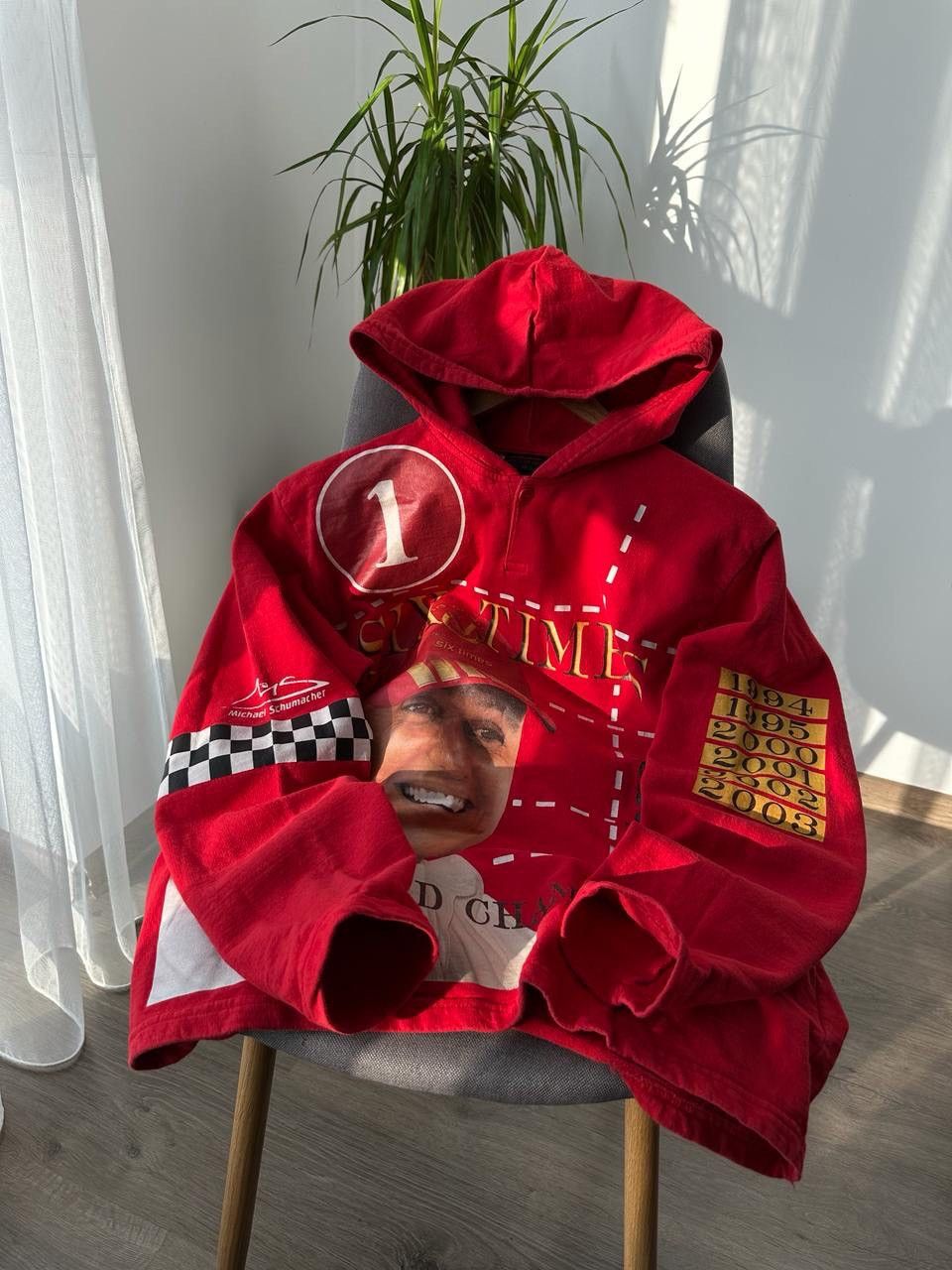 Formula 1 × Vintage Vintage Ferrari Michael Schumacher Racing Red Hoodie Size US M / EU 48-50 / 2 - 15 Thumbnail
