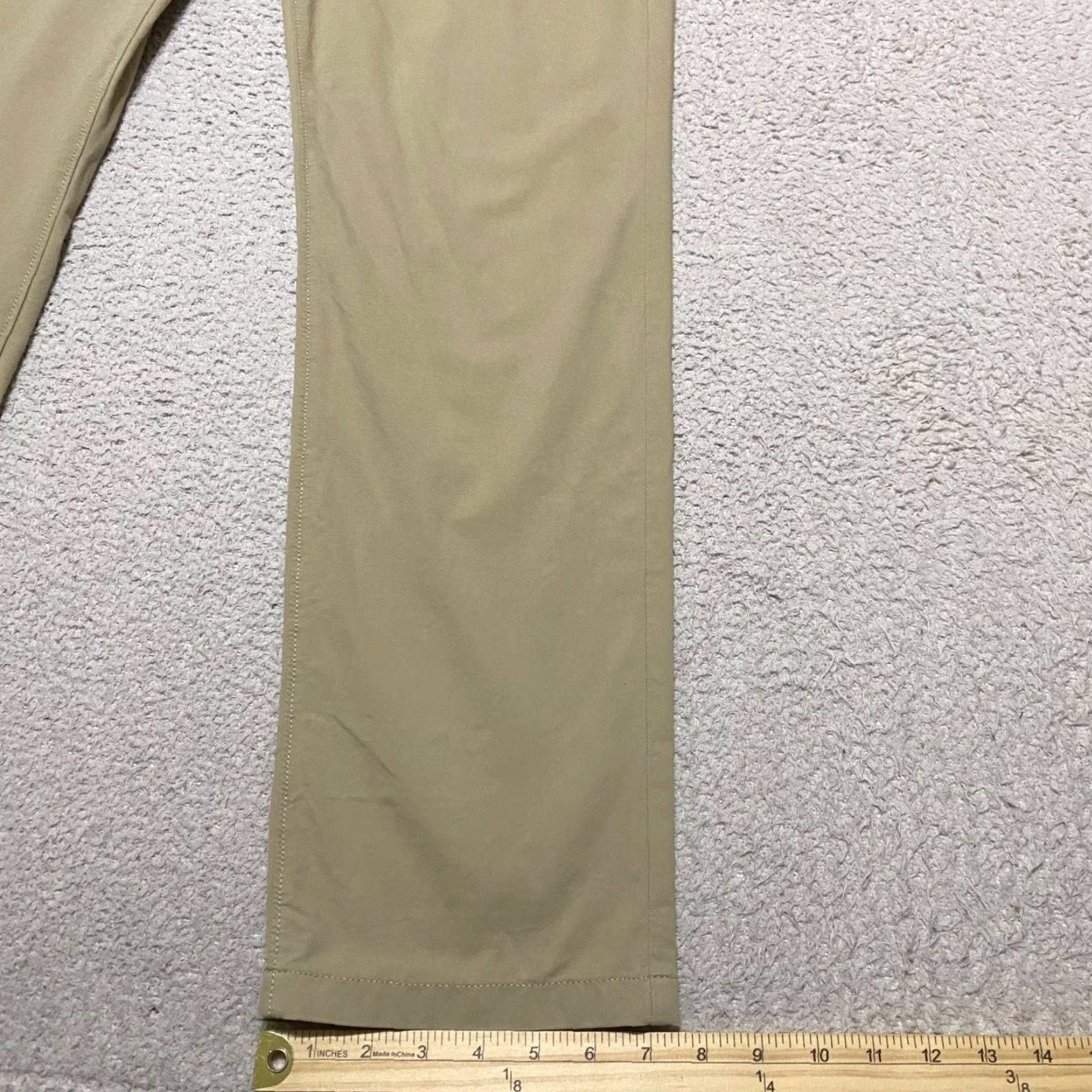 J.Crew J. Crew Mens Pants Size 33x32 Solid Beige Chino Straight Stretch Business Casual Size US 33 - 2 Thumbnail