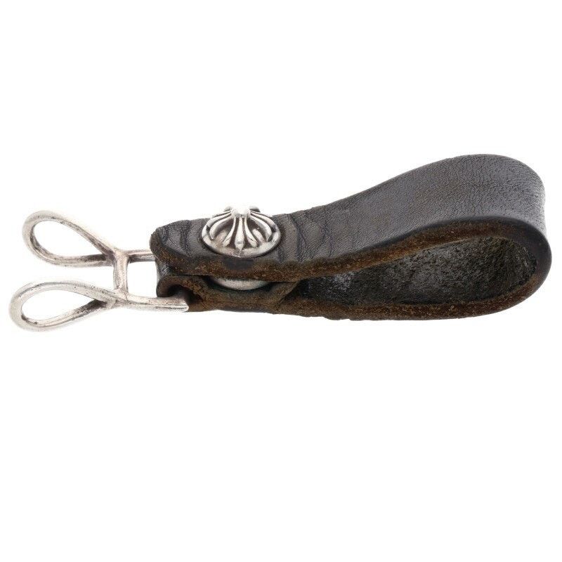 Chrome Hearts Leather Belt Loop with Cross Button