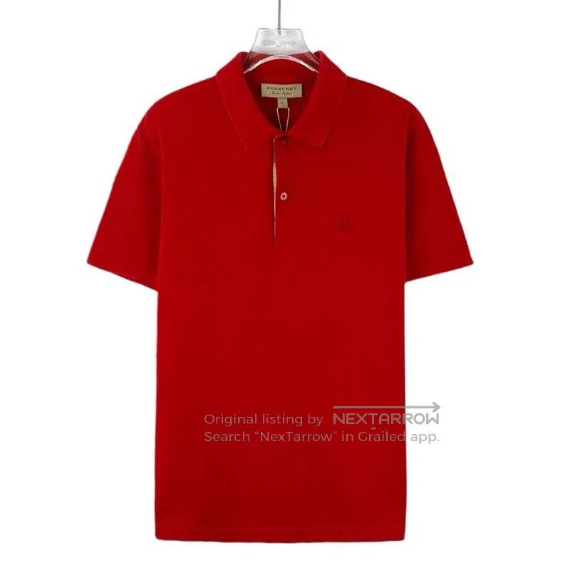 Burberry Burberry Red Equestrian Embroidered Polo. Size US S / EU 44-46 / 1 - 1 Thumbnail