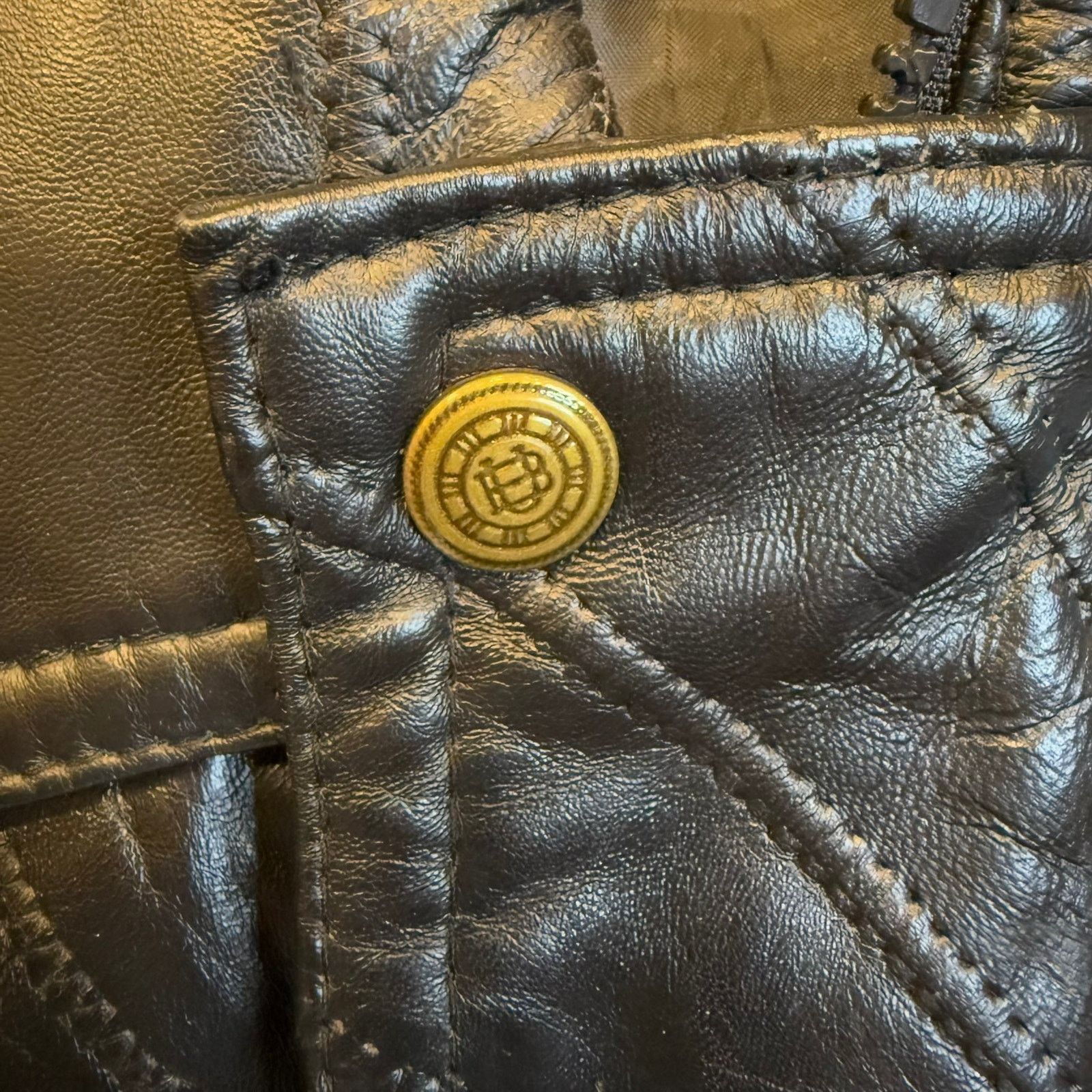 Vintage CW Classic Vintage Pebbled Leather Aviator Jacket size sm Size US S / EU 44-46 / 1 - 4 Thumbnail