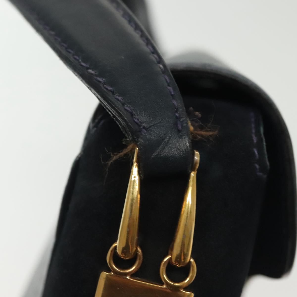 Gucci GUCCI Shoulder Bag Suede Navy Gold Size ONE SIZE - 15 Thumbnail