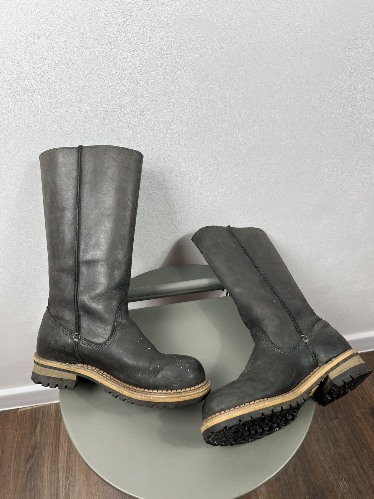 Caterpillar CAT black leather engineer boots rugged work style size 37 Size US 6 / IT 36 - 13 Thumbnail