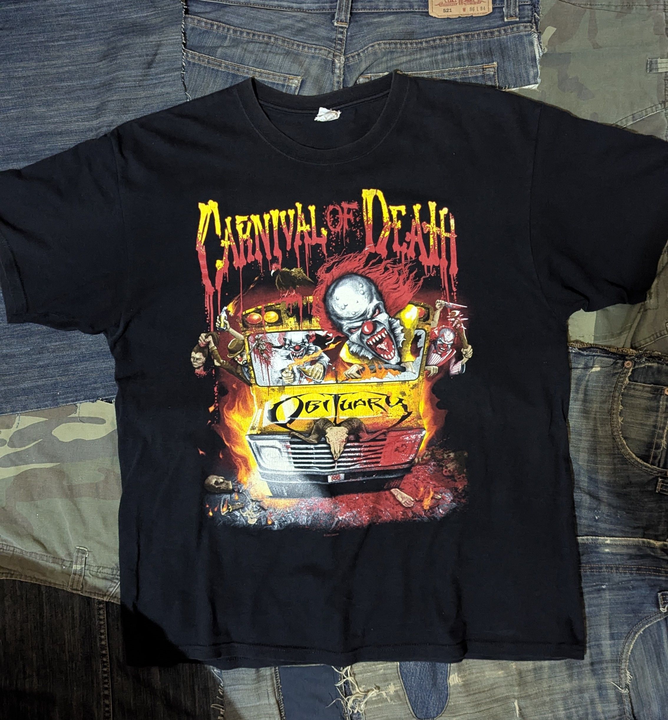Vintage Vintage Obituary Carnival of death tour 90s sepultura Size US XL / EU 56 / 4 - 1 Thumbnail